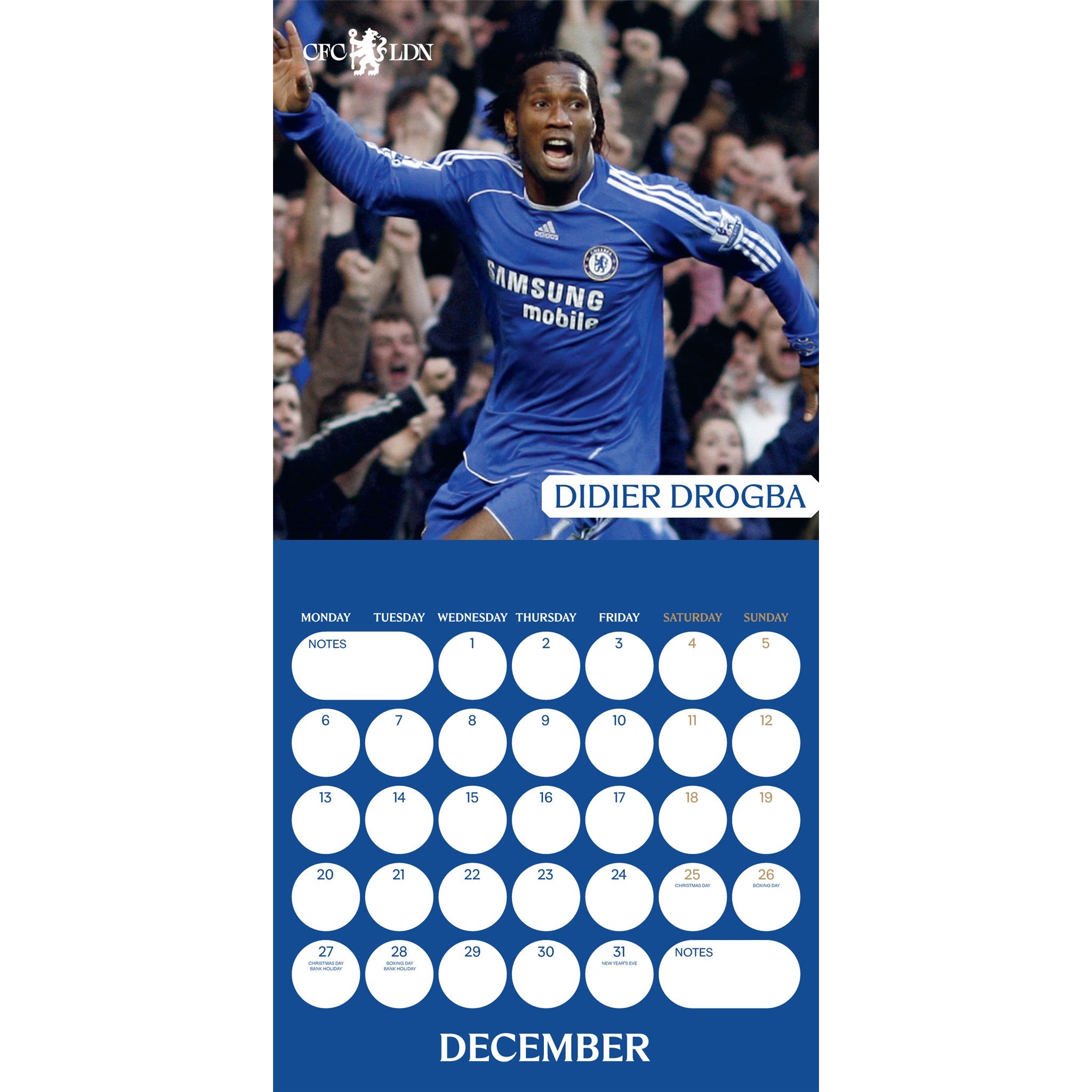 Calendrier mural Chelsea 2027