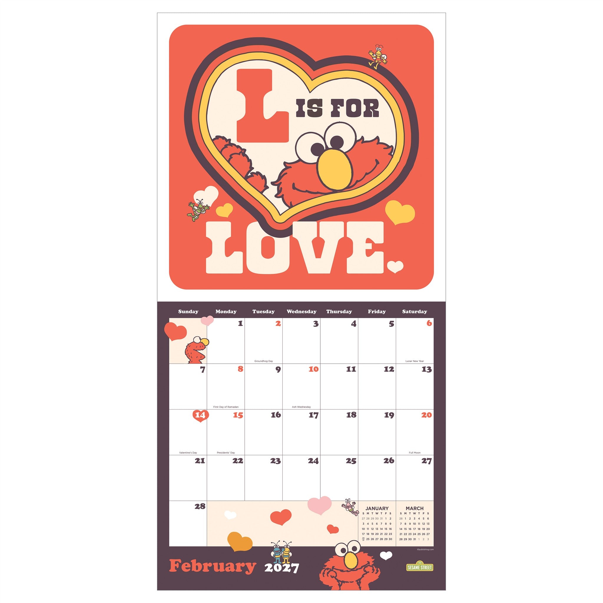 Sesame Street 2027 Wall Calendar