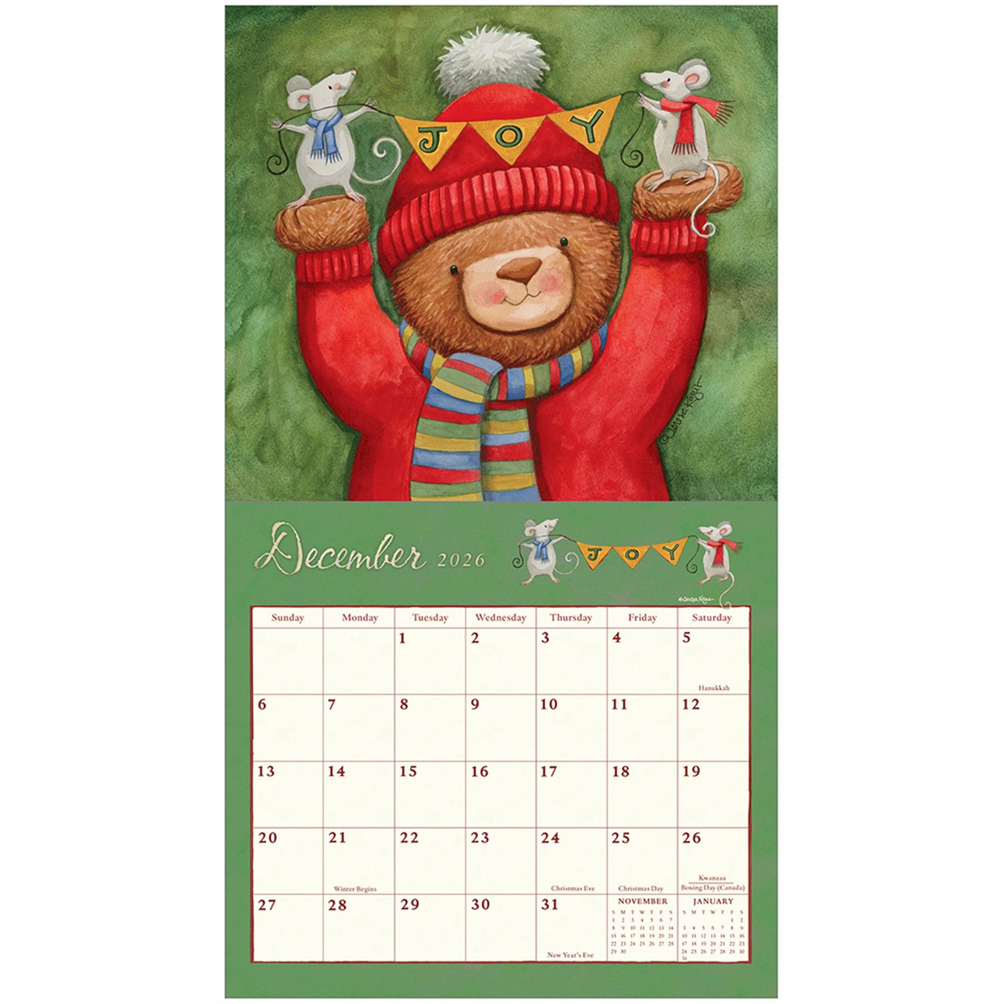 Bears 2026 Deluxe Wall Calendar