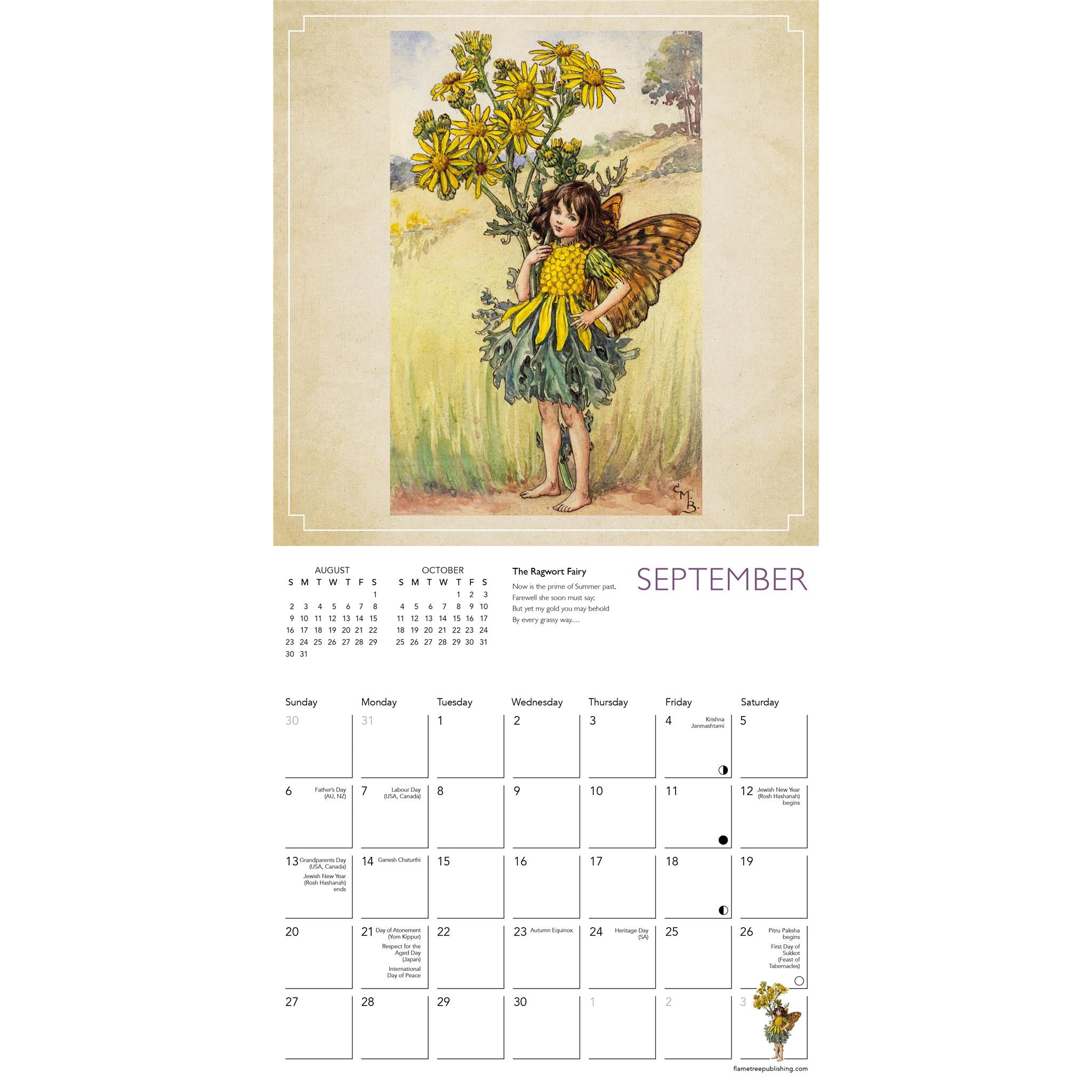 Mini calendrier des fées des fleurs 2026