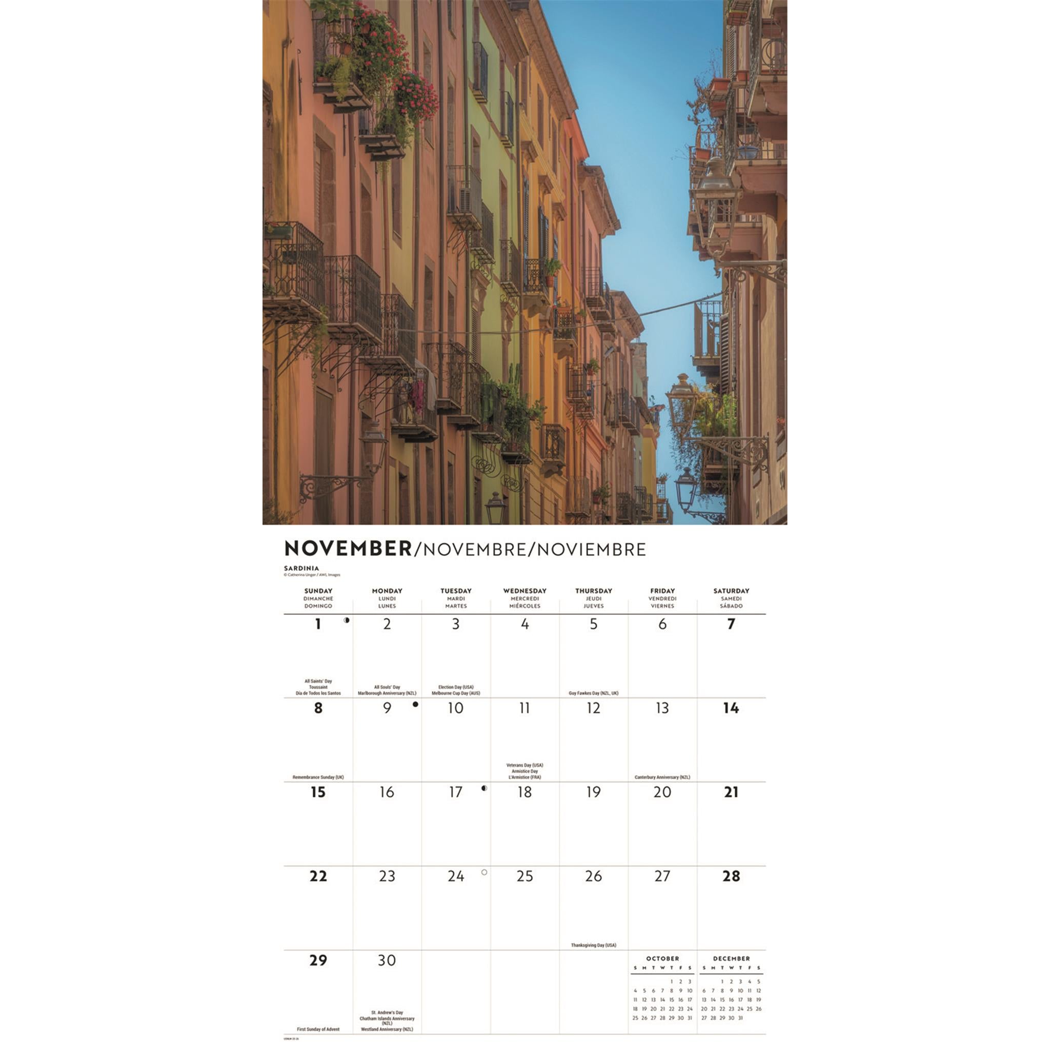 Calendrier mural Italie 2026