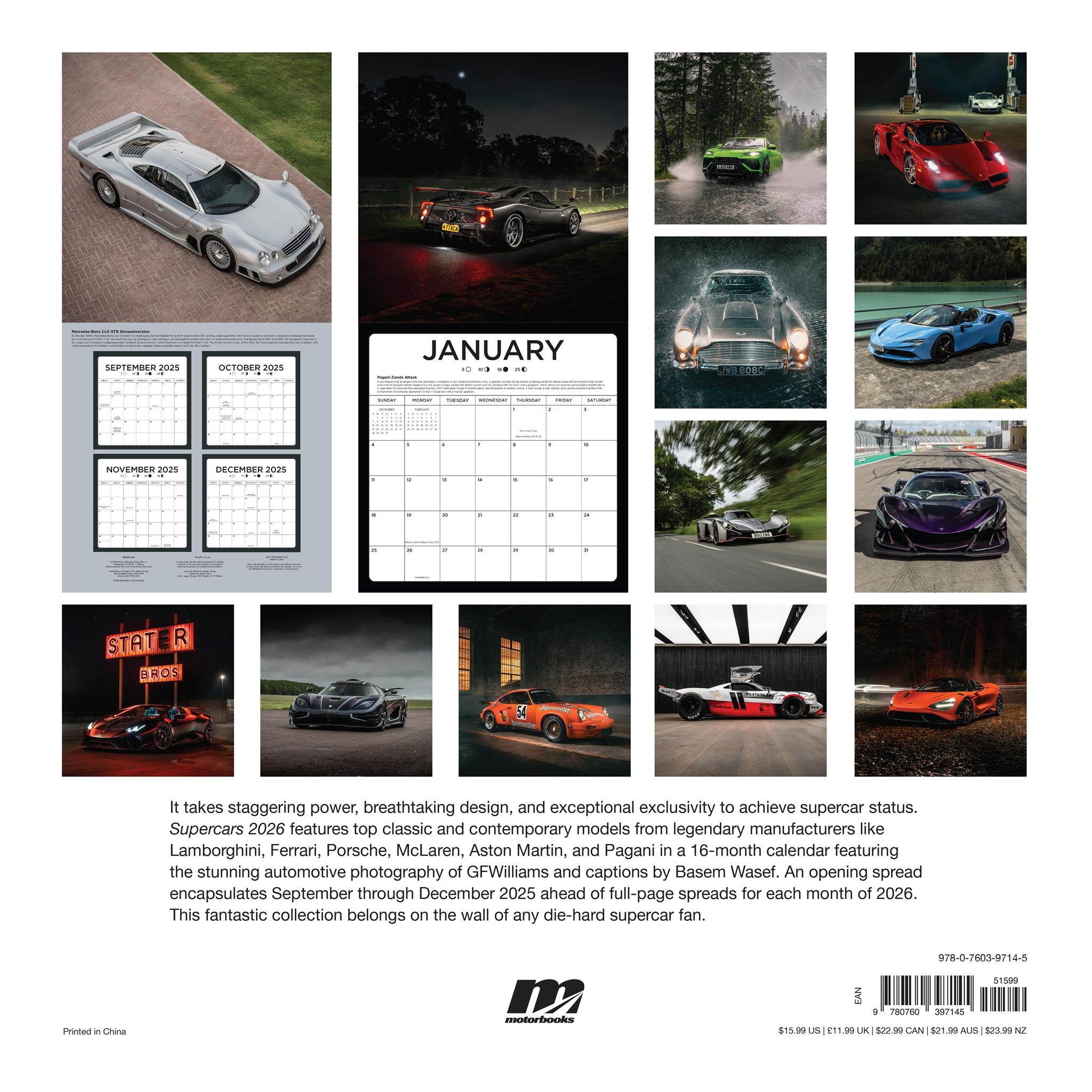 Calendrier mural Supercars 2026