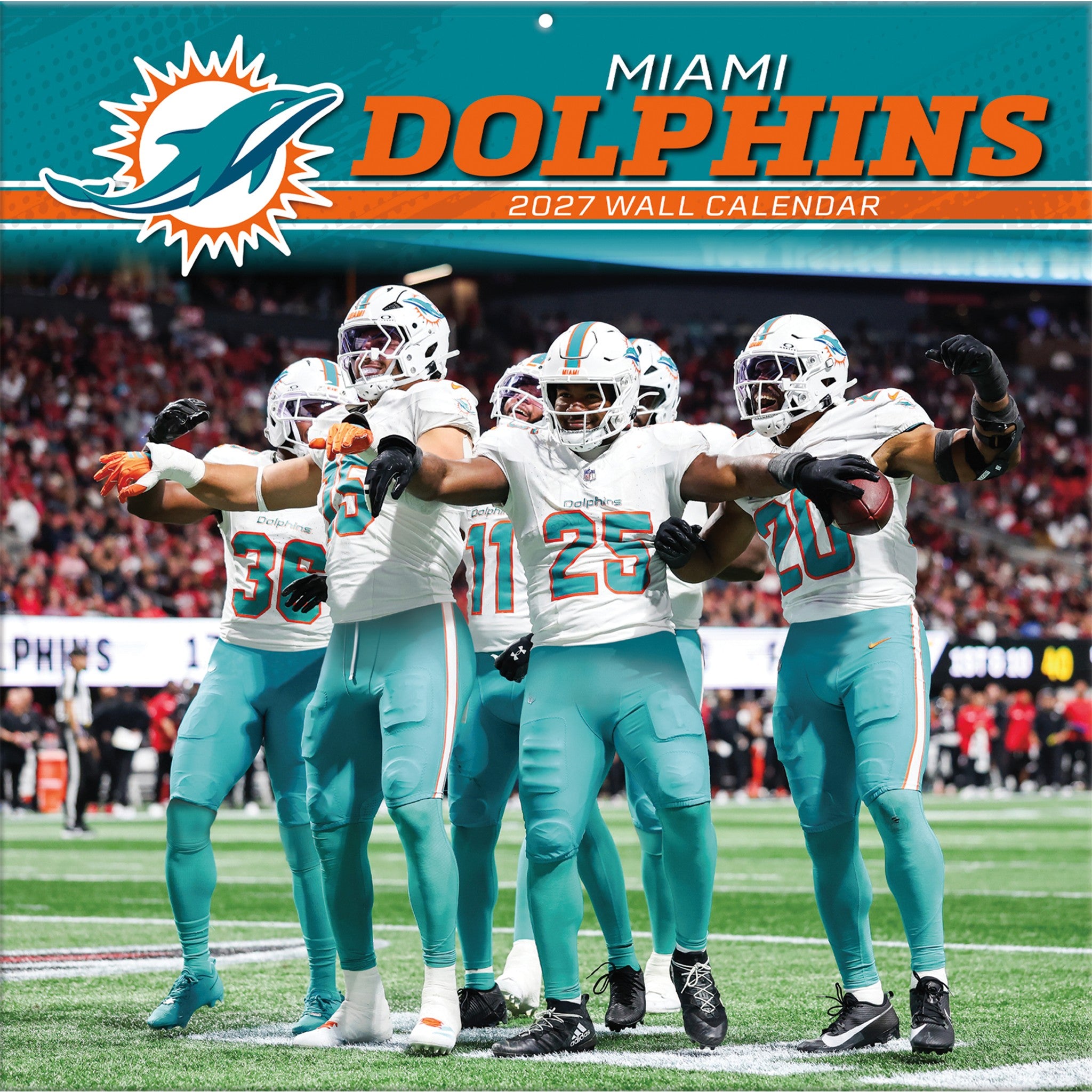 NFL Miami Dolphins 2027 Wall Calendar - Online Only
