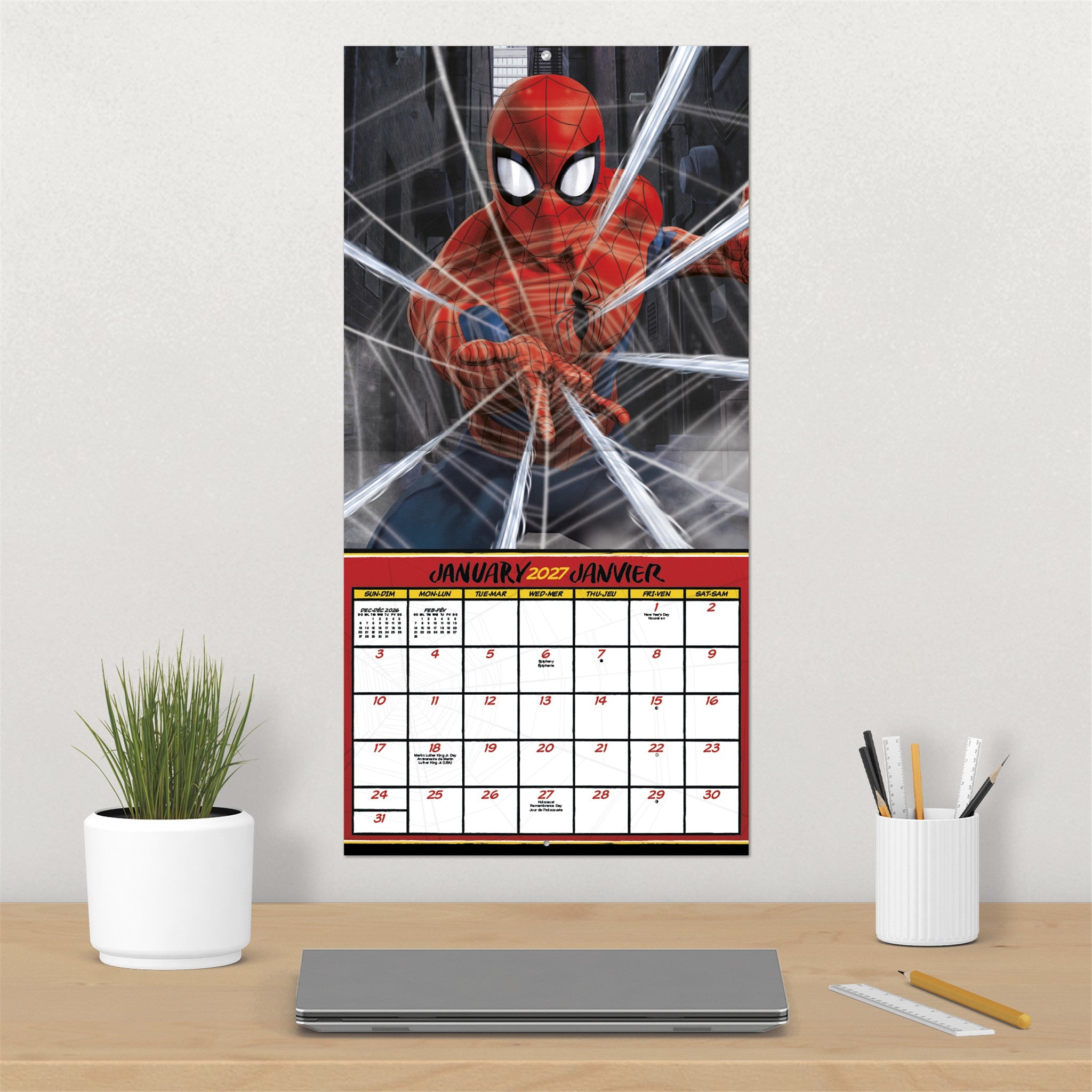 Calendrier mural Spider-Man 2027