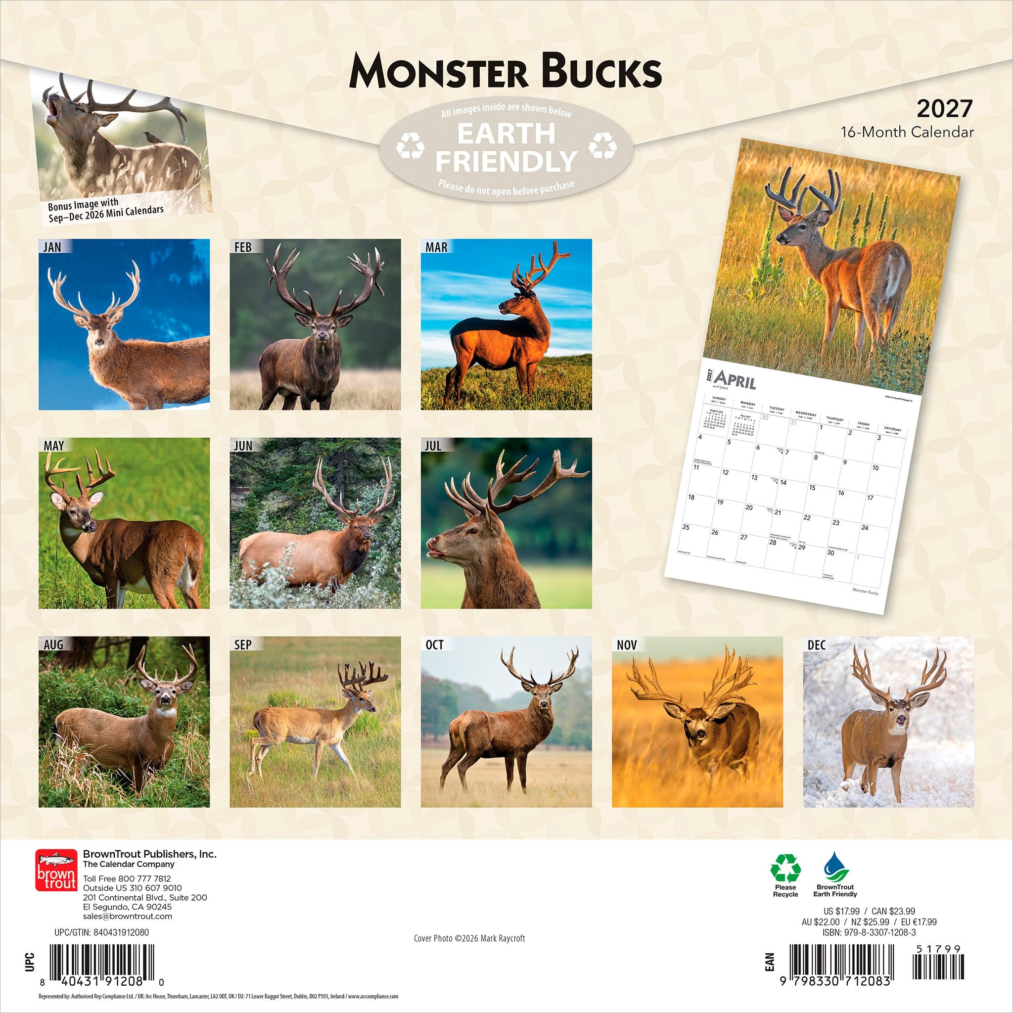 Monster Bucks 2027 Wall Calendar - Online Only