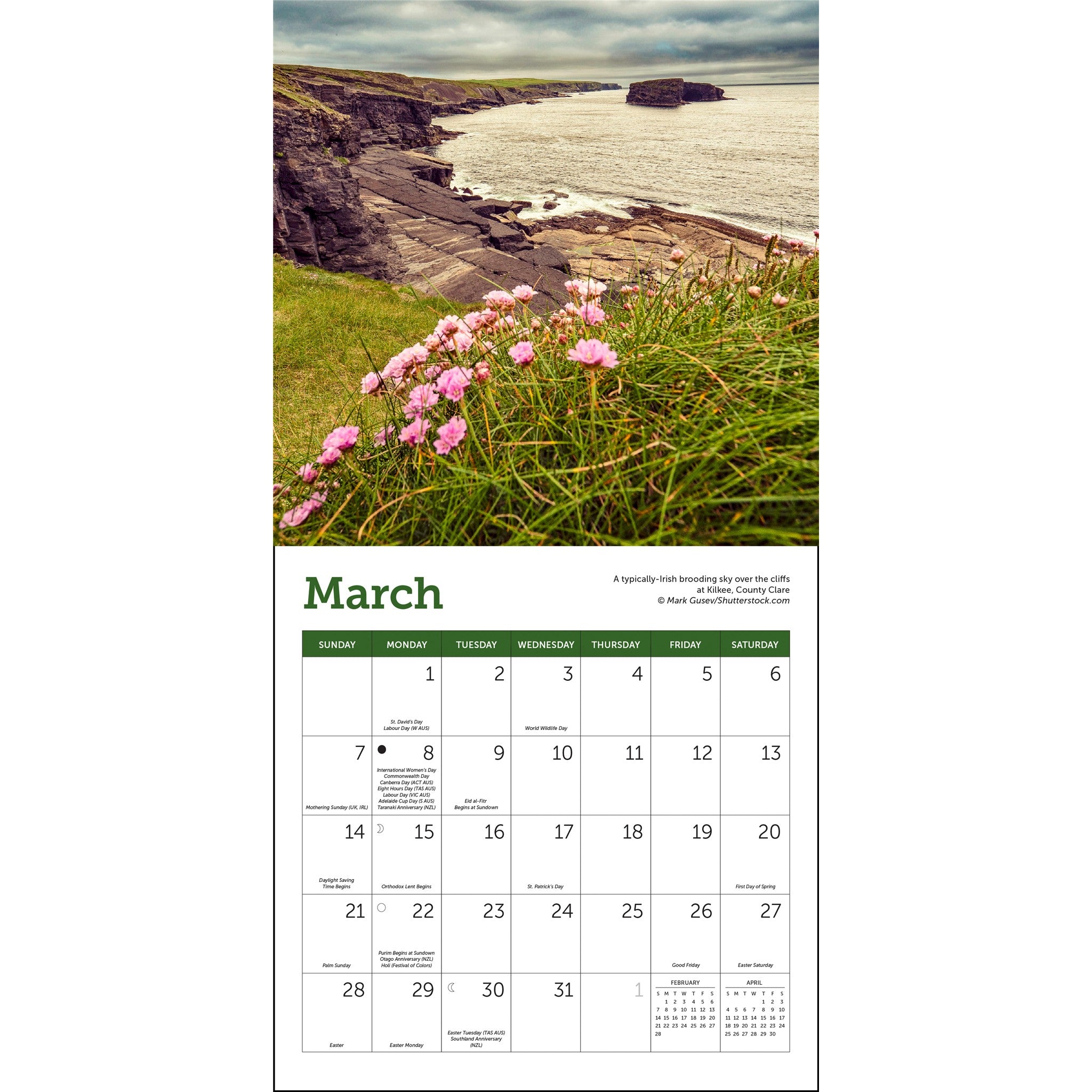 Irlande 2027 Mini Calendrier