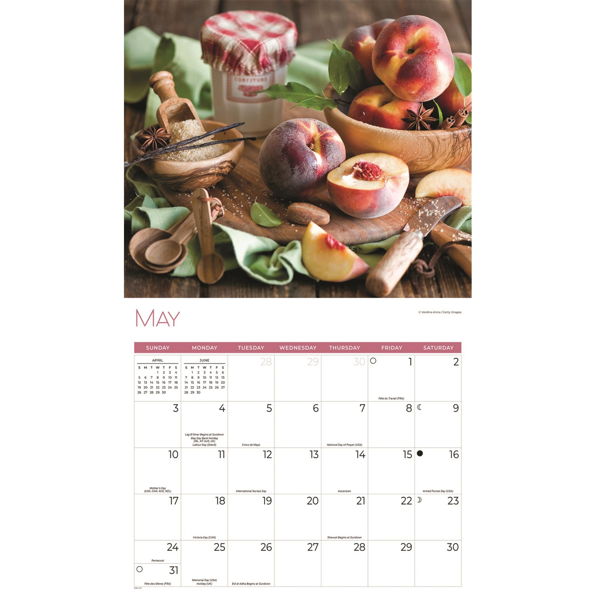 Calendrier mural Cuisine 2026