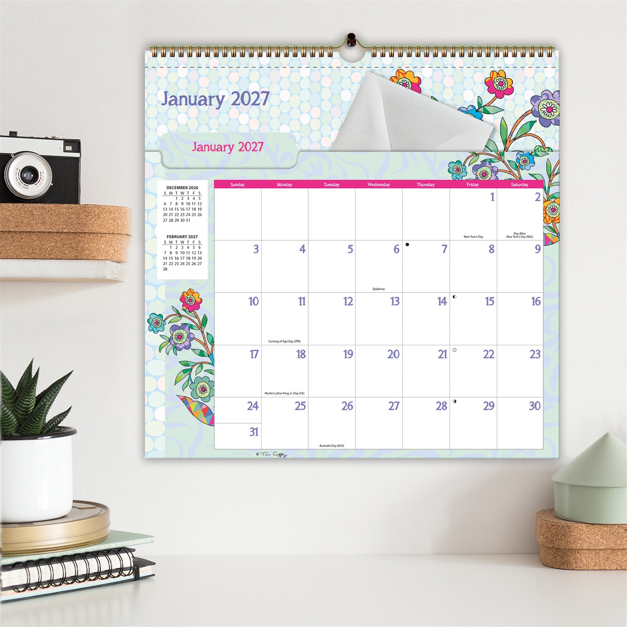 Calendrier mural Ladybird File-It 2027