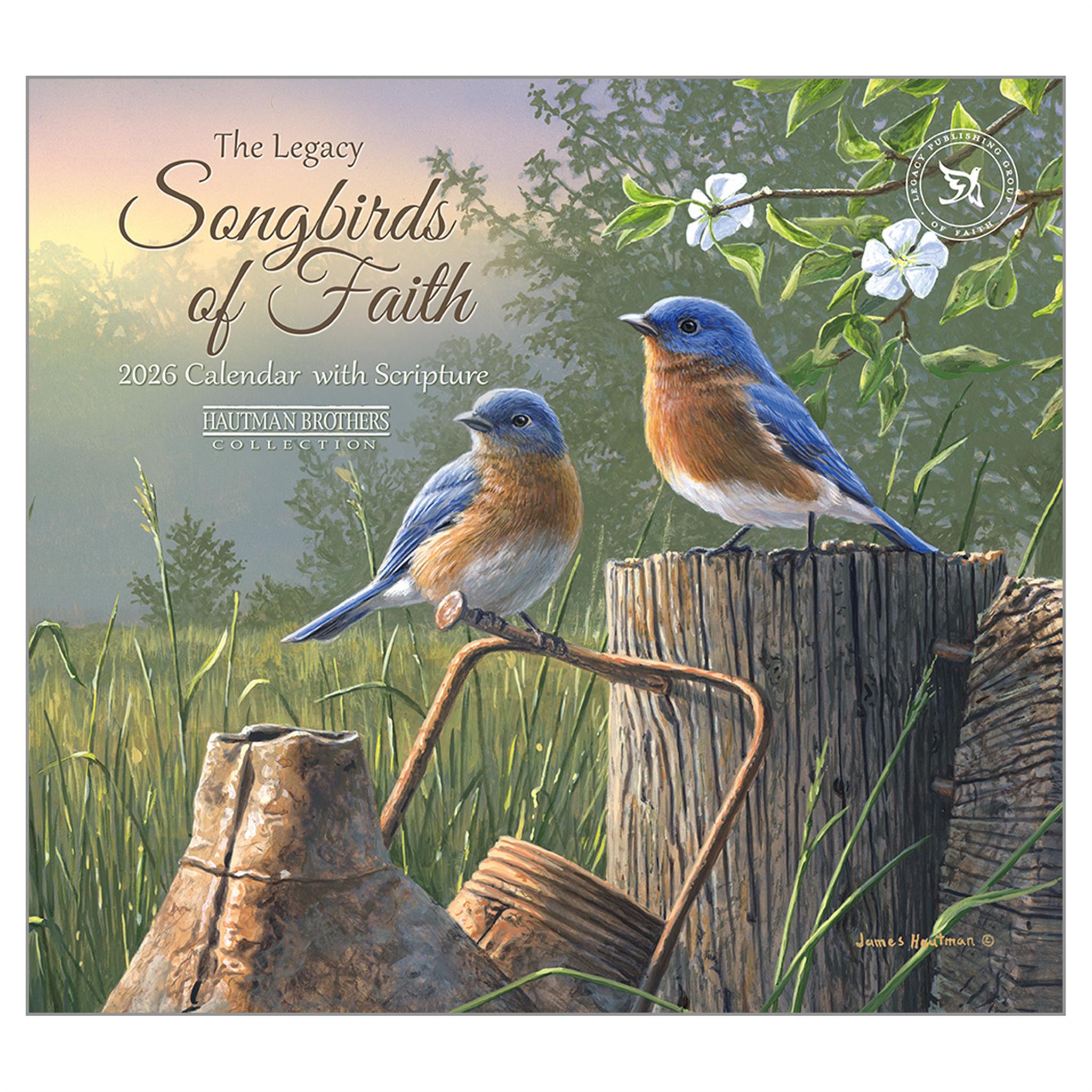 Calendrier mural de luxe Songbirds Of Faith 2026 - Disponible uniquement en ligne