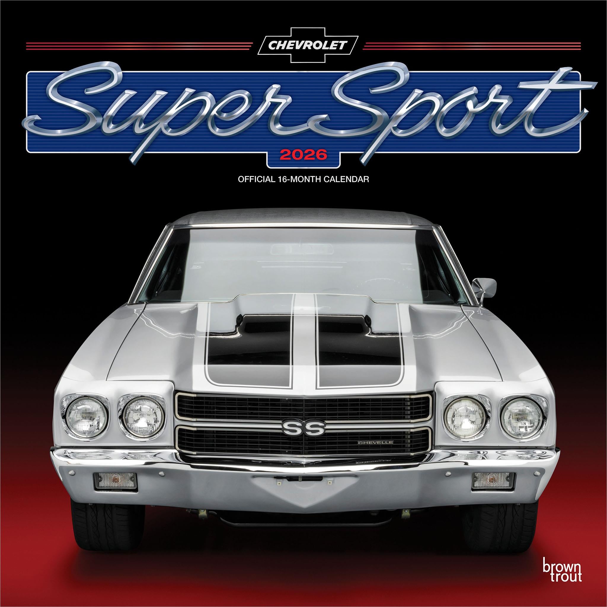 Calendrier mural Chevy Super Sport 2026 - Disponible uniquement en ligne