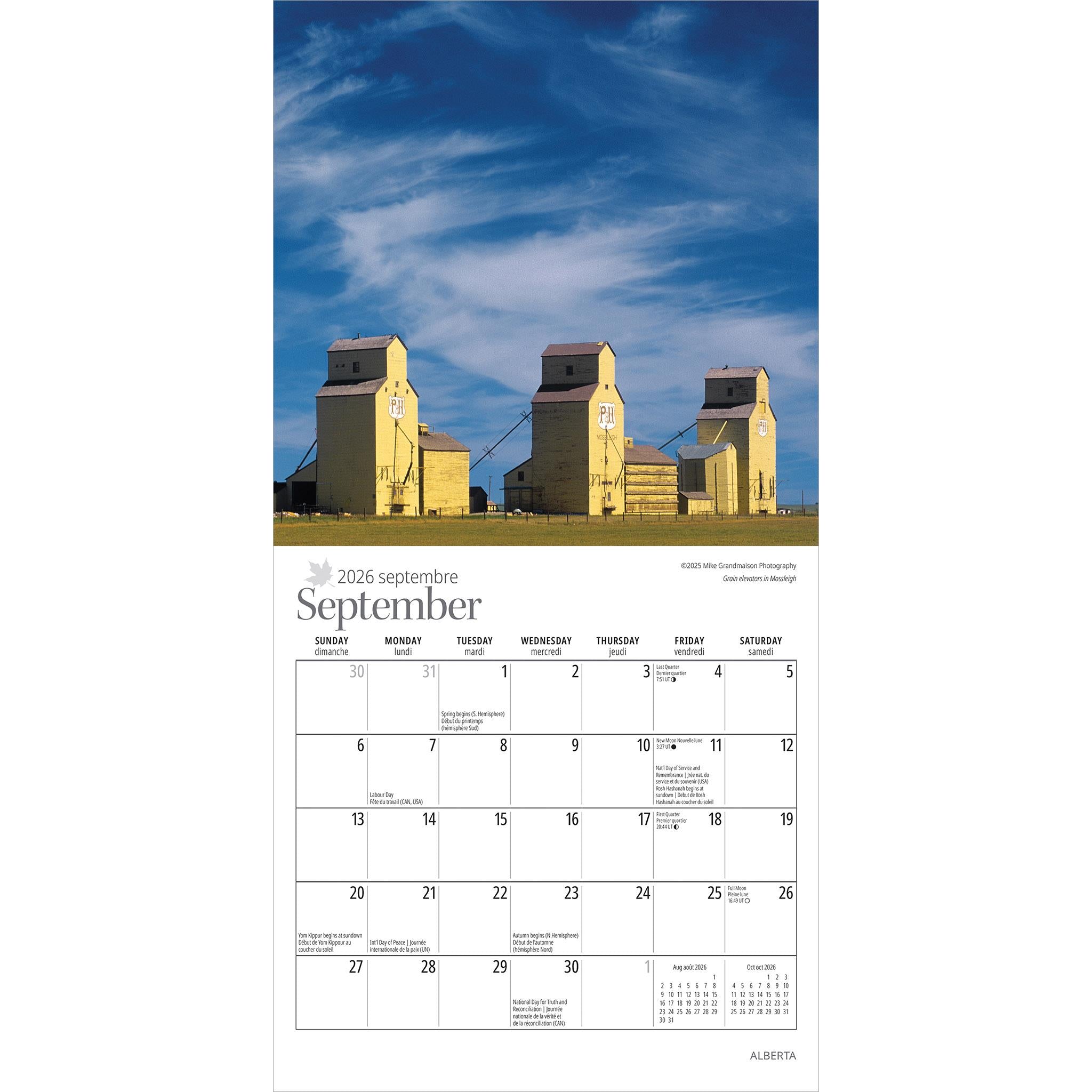 Alberta 2026 Mini Calendar