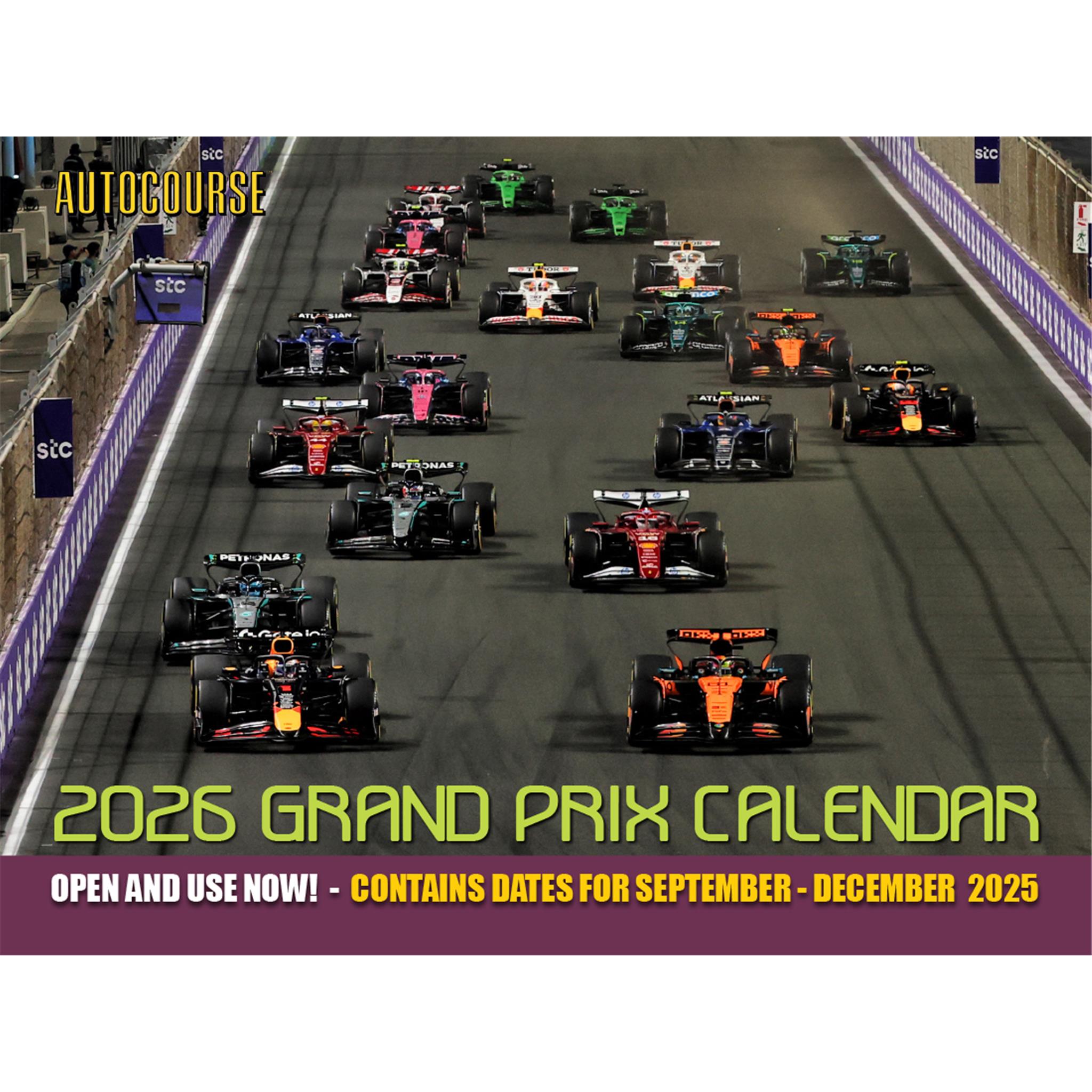 Calendrier mural Autocourse Grand Prix 2026