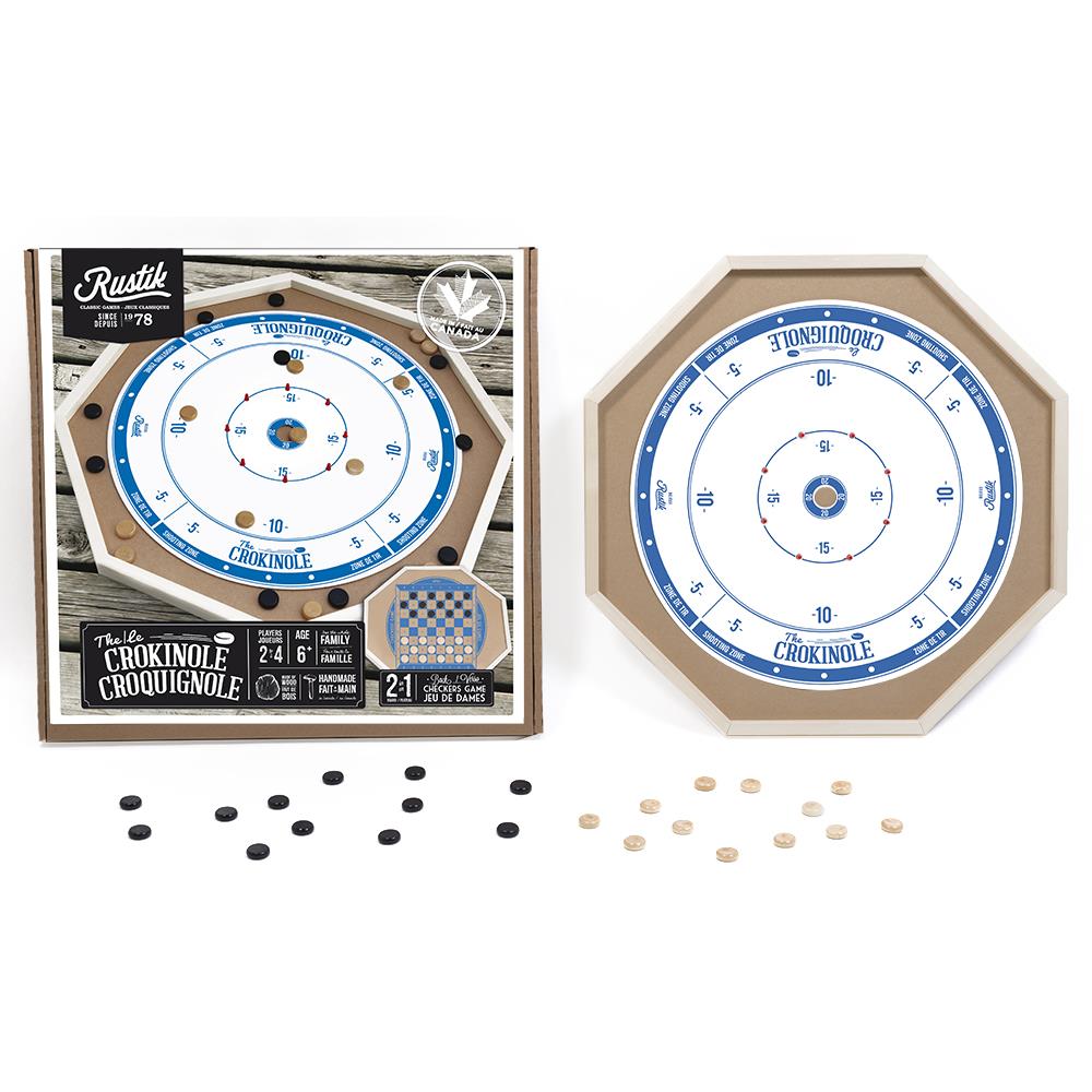 Deluxe Crokinole 3 in 1 Crokinole / Chess / Checkers