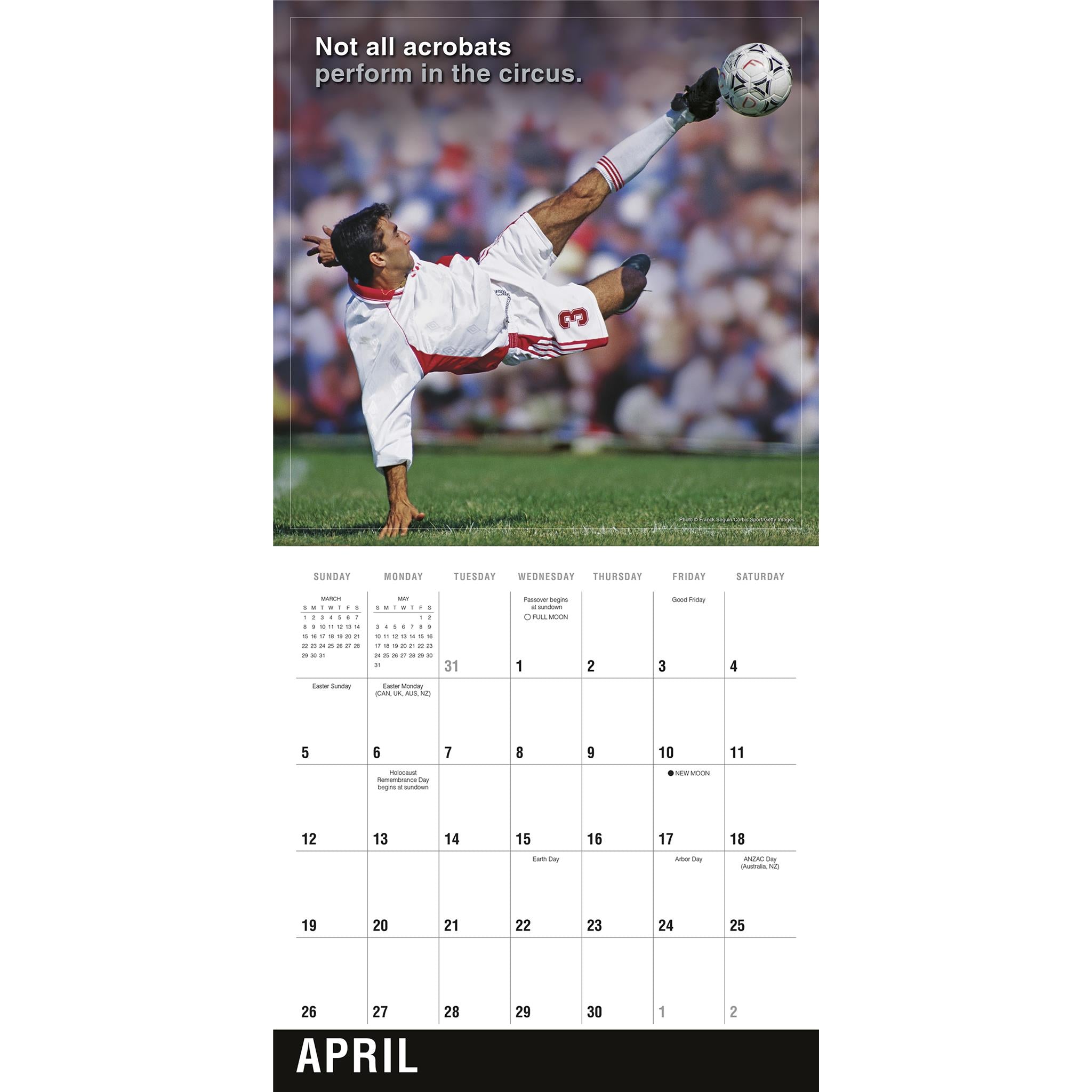 Calendrier mural de football 2026
