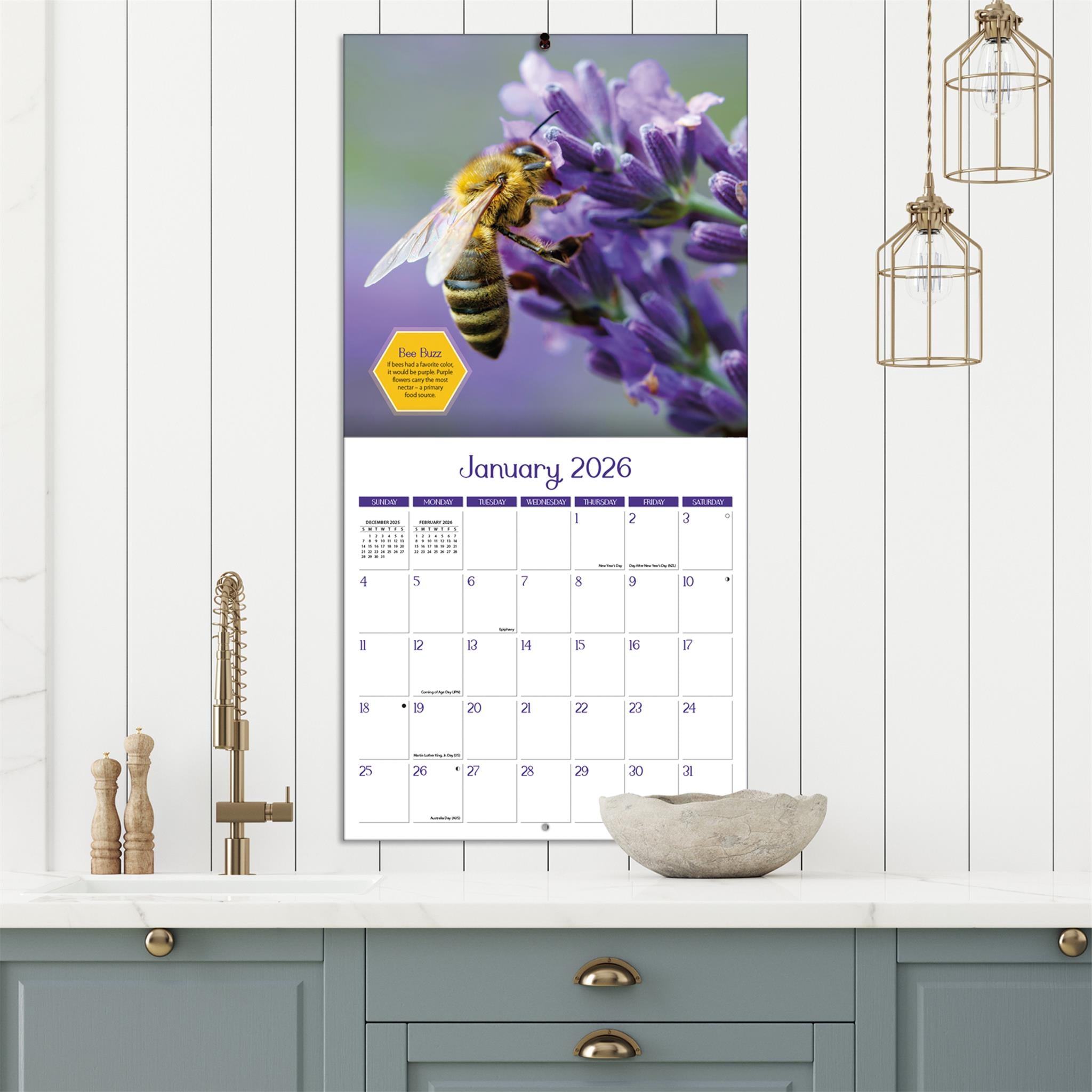 Busy Bees 2026 Wall Calendar