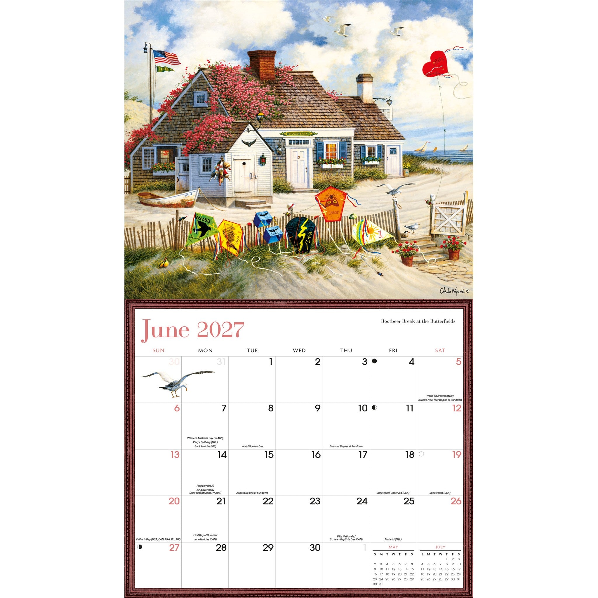 Charles Wysocki Americana Deluxe 2027 Wall Calendar