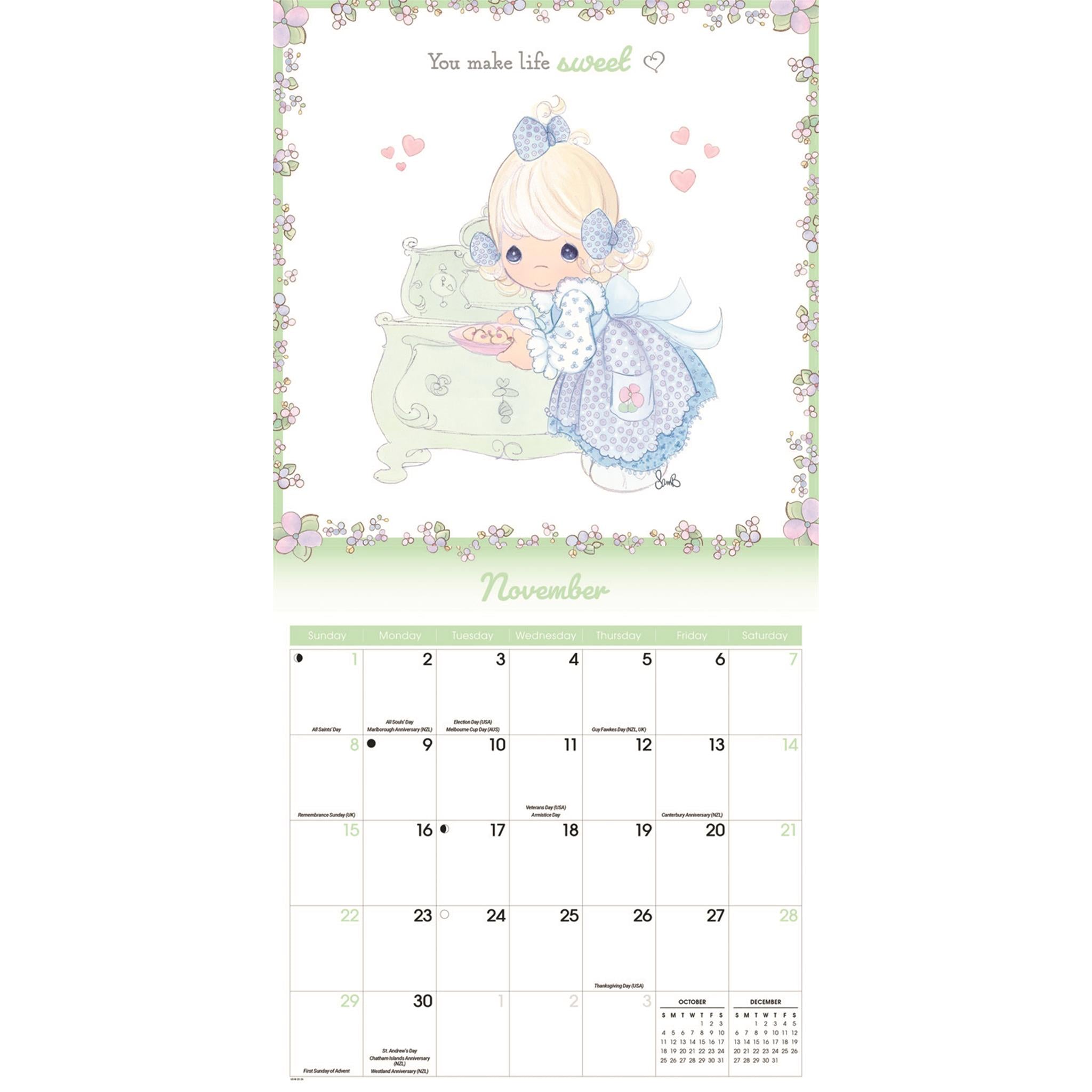 Calendrier mural Precious Moments 2026