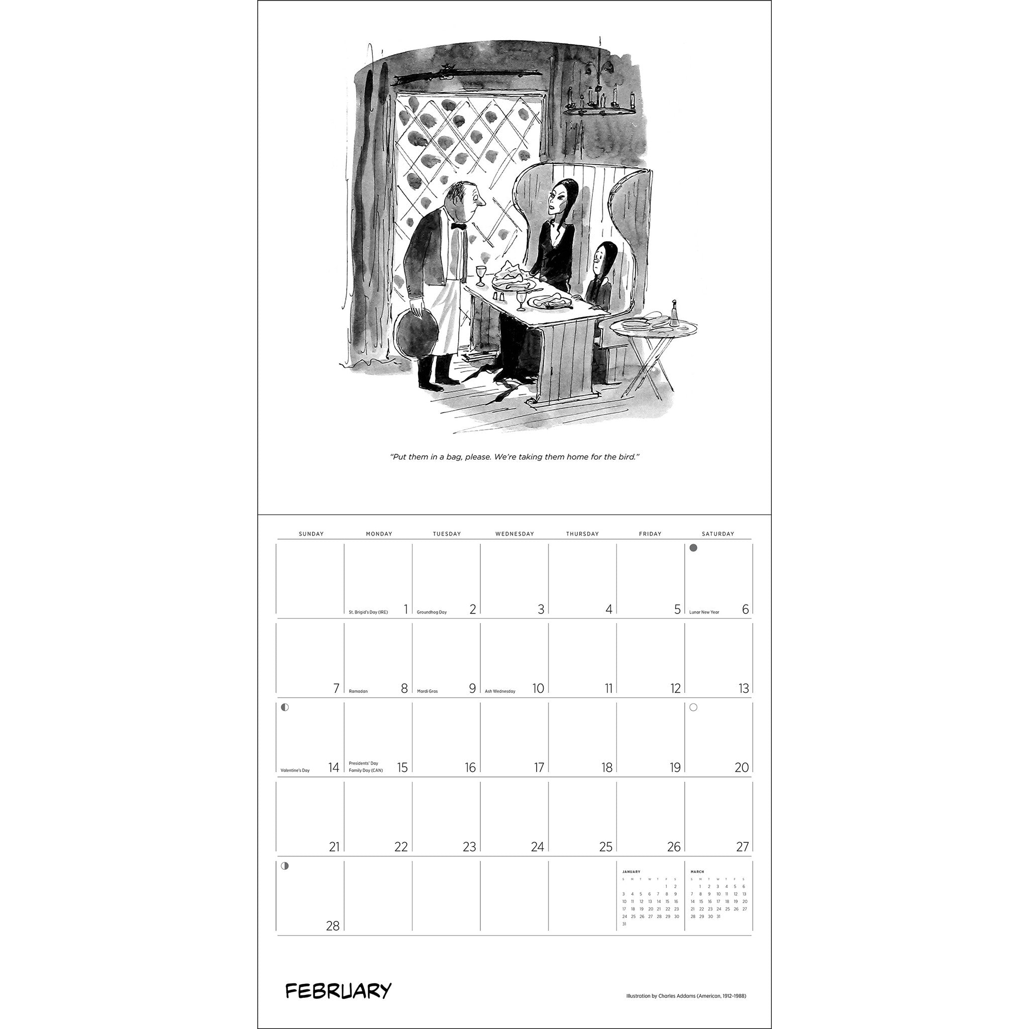 The Addams Family 2027 Wall Calendar - Online Only
