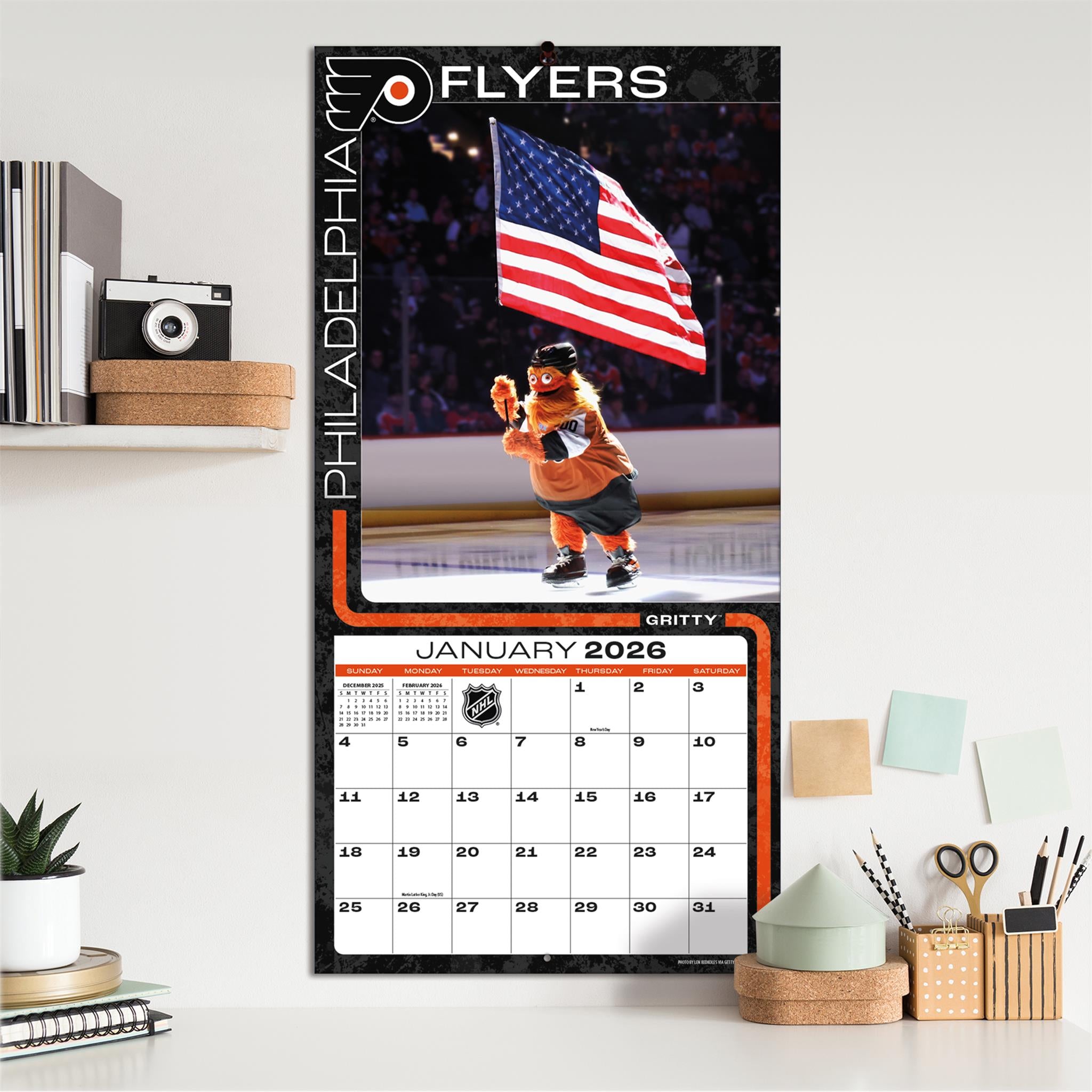 Calendrier mural des mascottes de la LNH 2026