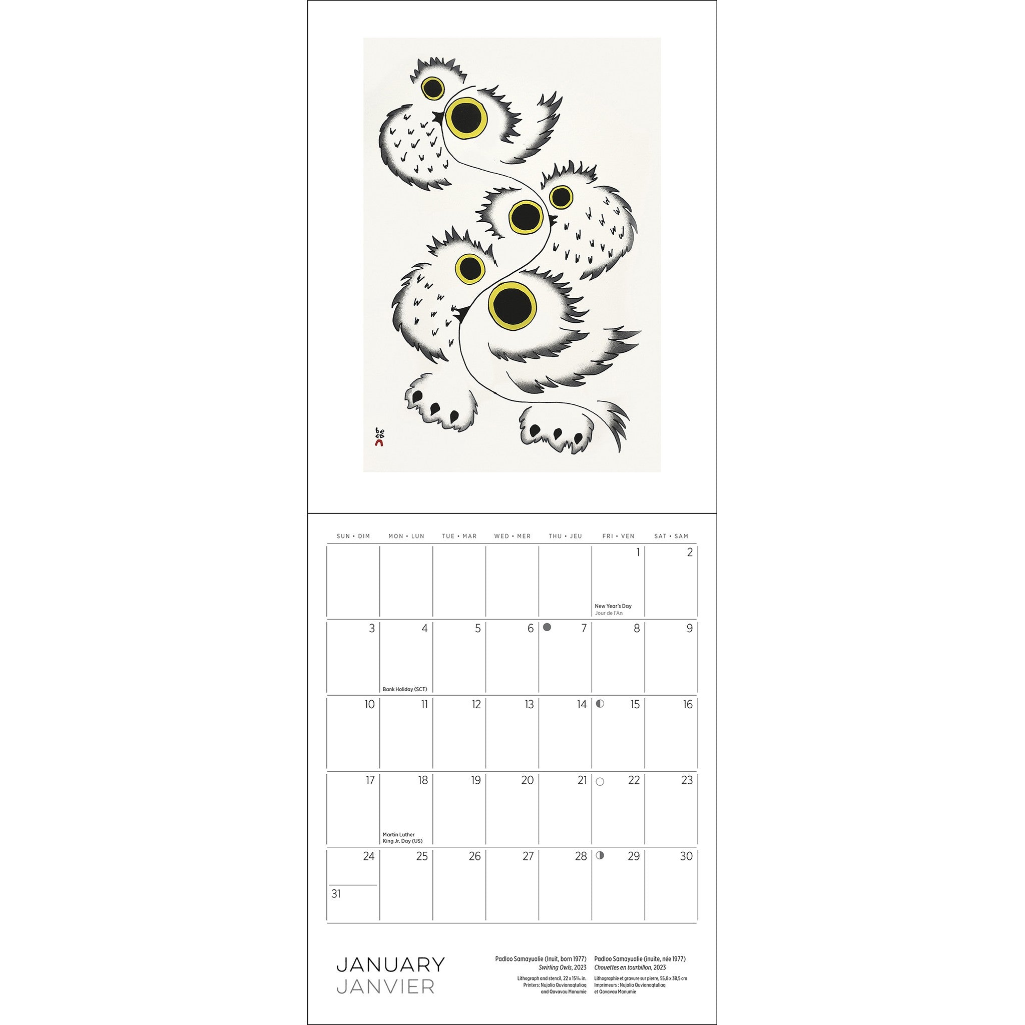 Inuit Art Cape Dorset 2027 Mini Calendar