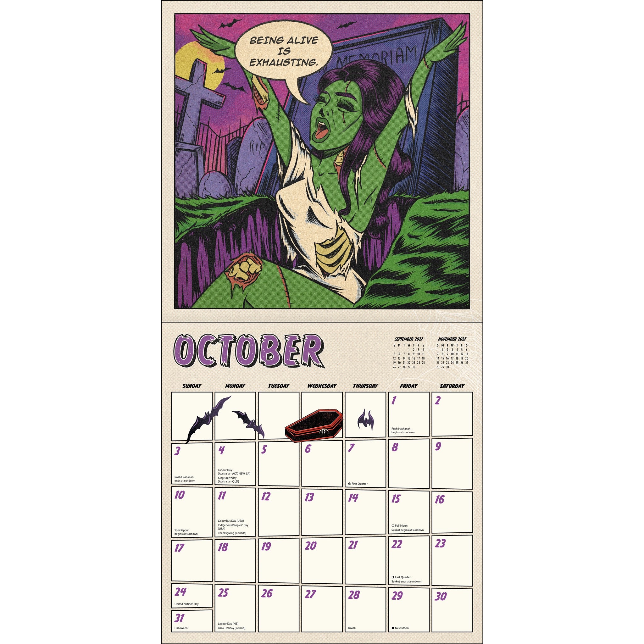 Calendrier mural 2027 Tragic Girls