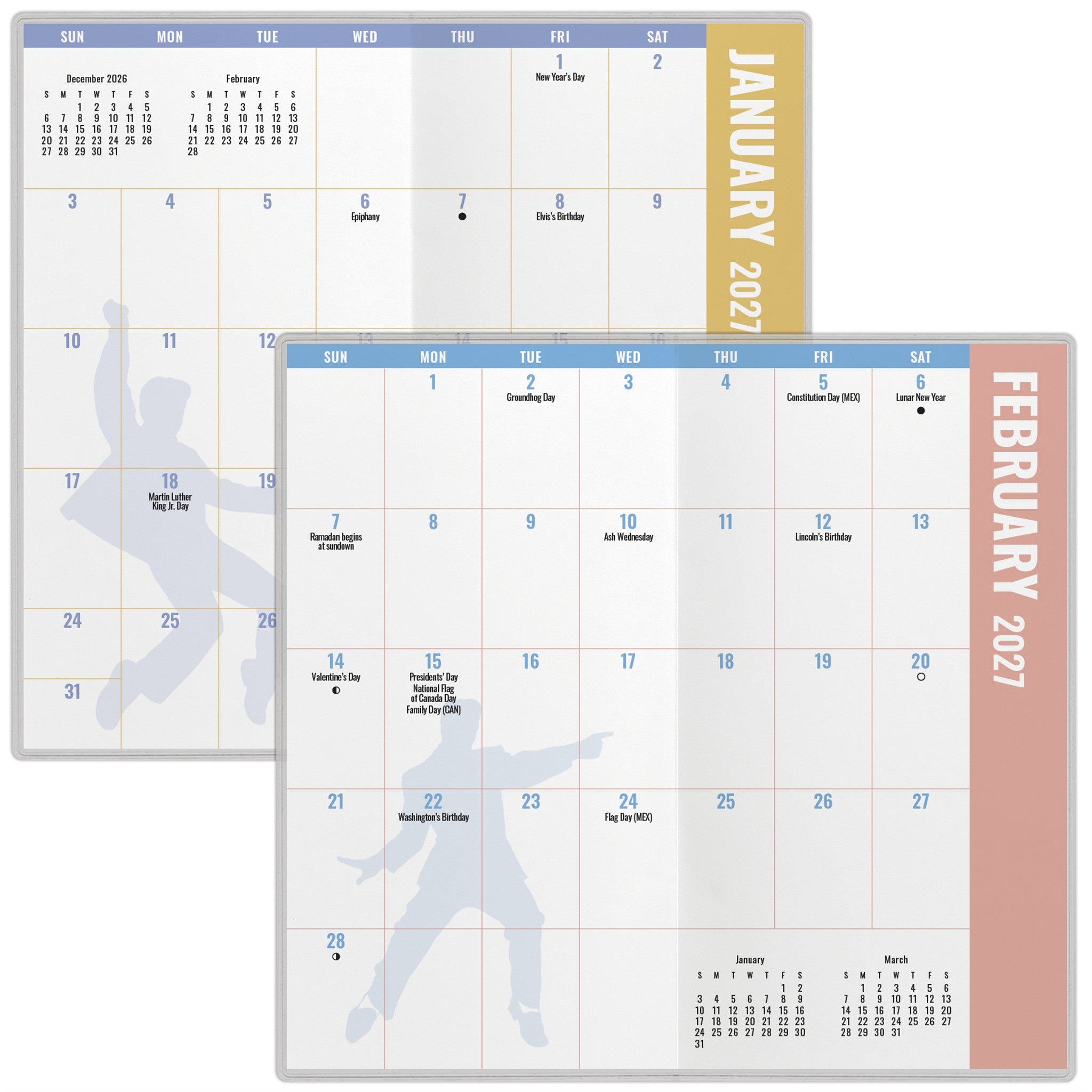 Agenda de poche Elvis Presley 2027-2028 sur 2 ans – En ligne seulement