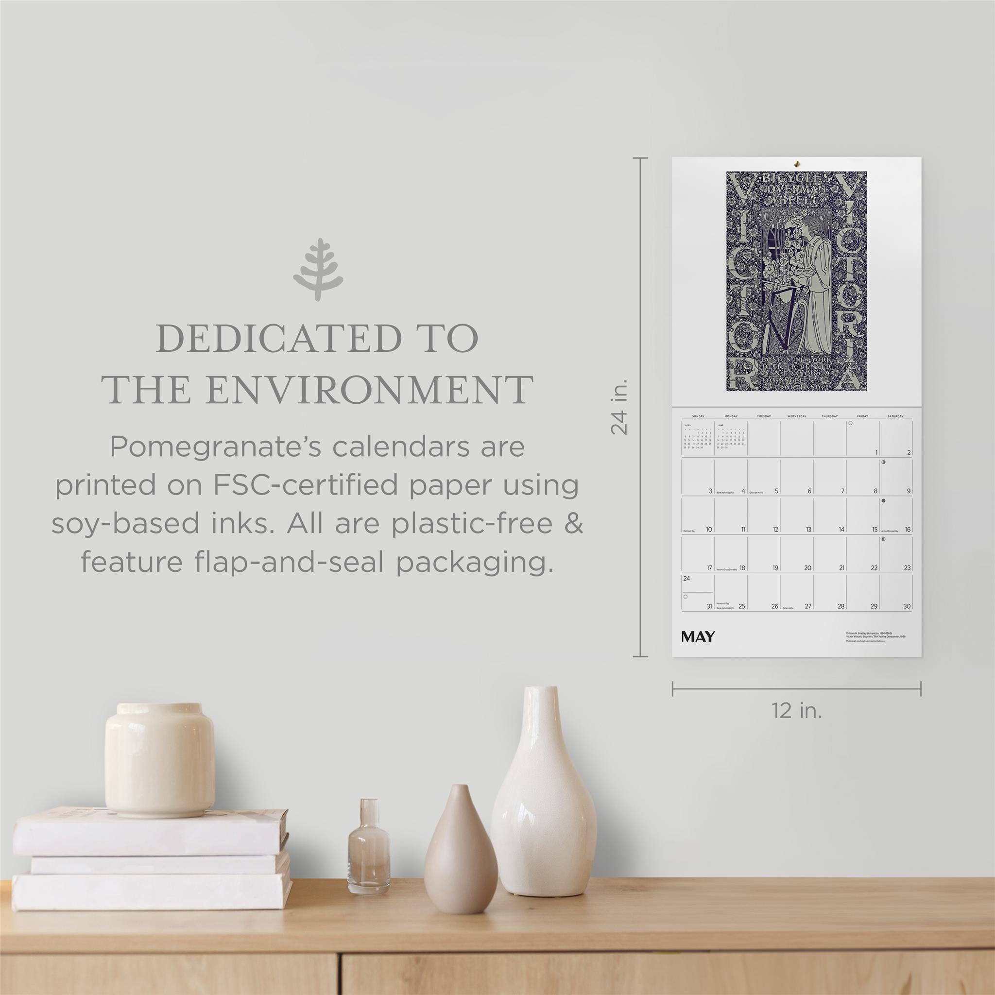 Bicycles Vintage Posters 2026 Wall Calendar - Online Only