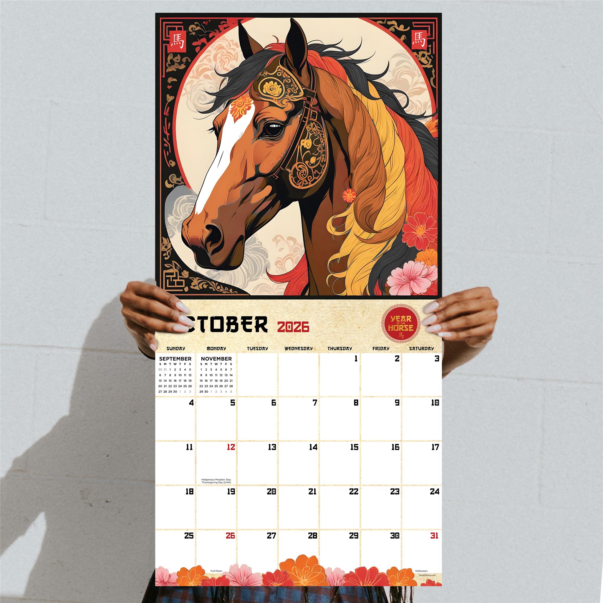Year of the Horse 2026 Wall Calendar - Online Only