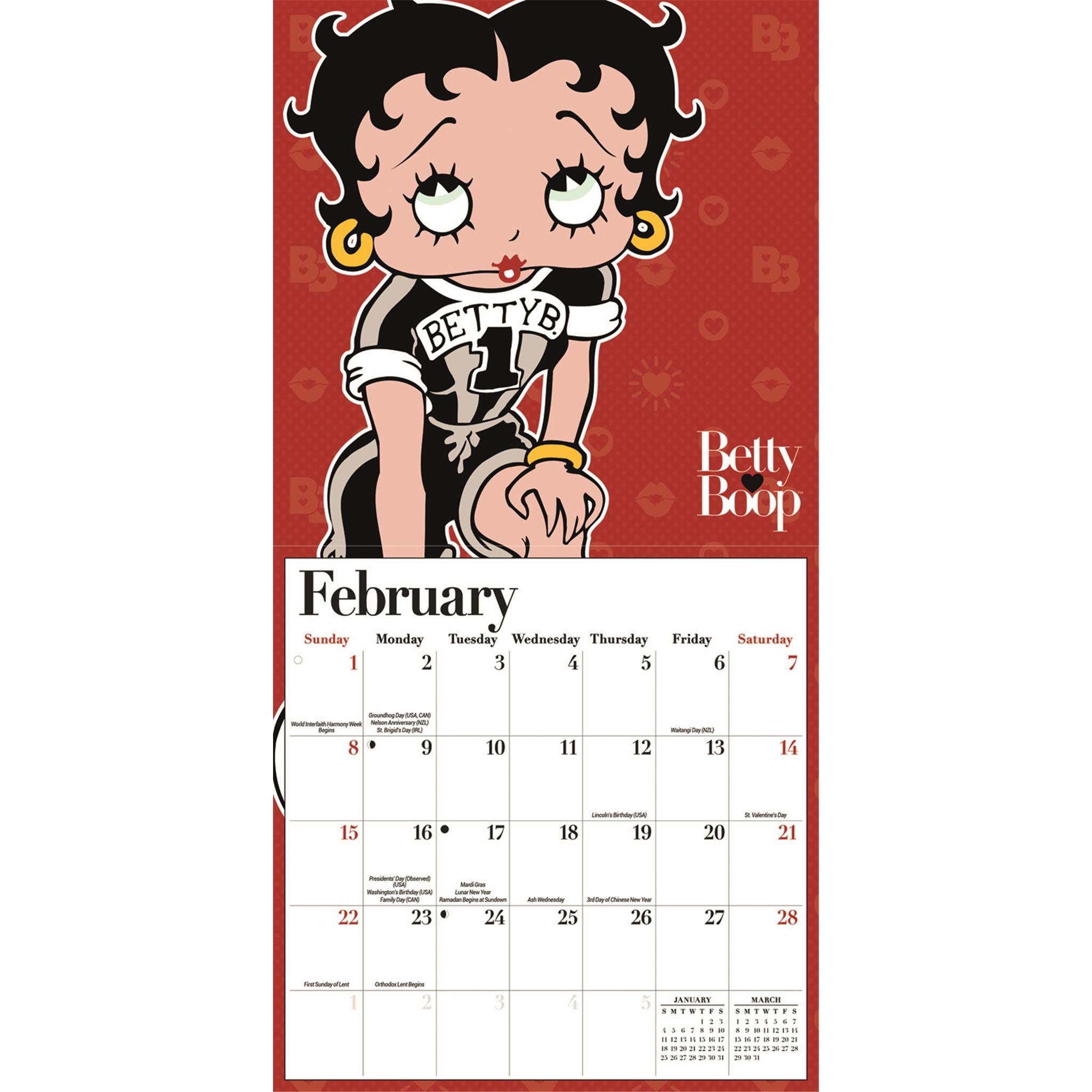 Betty Boop 2026 Mini Calendar