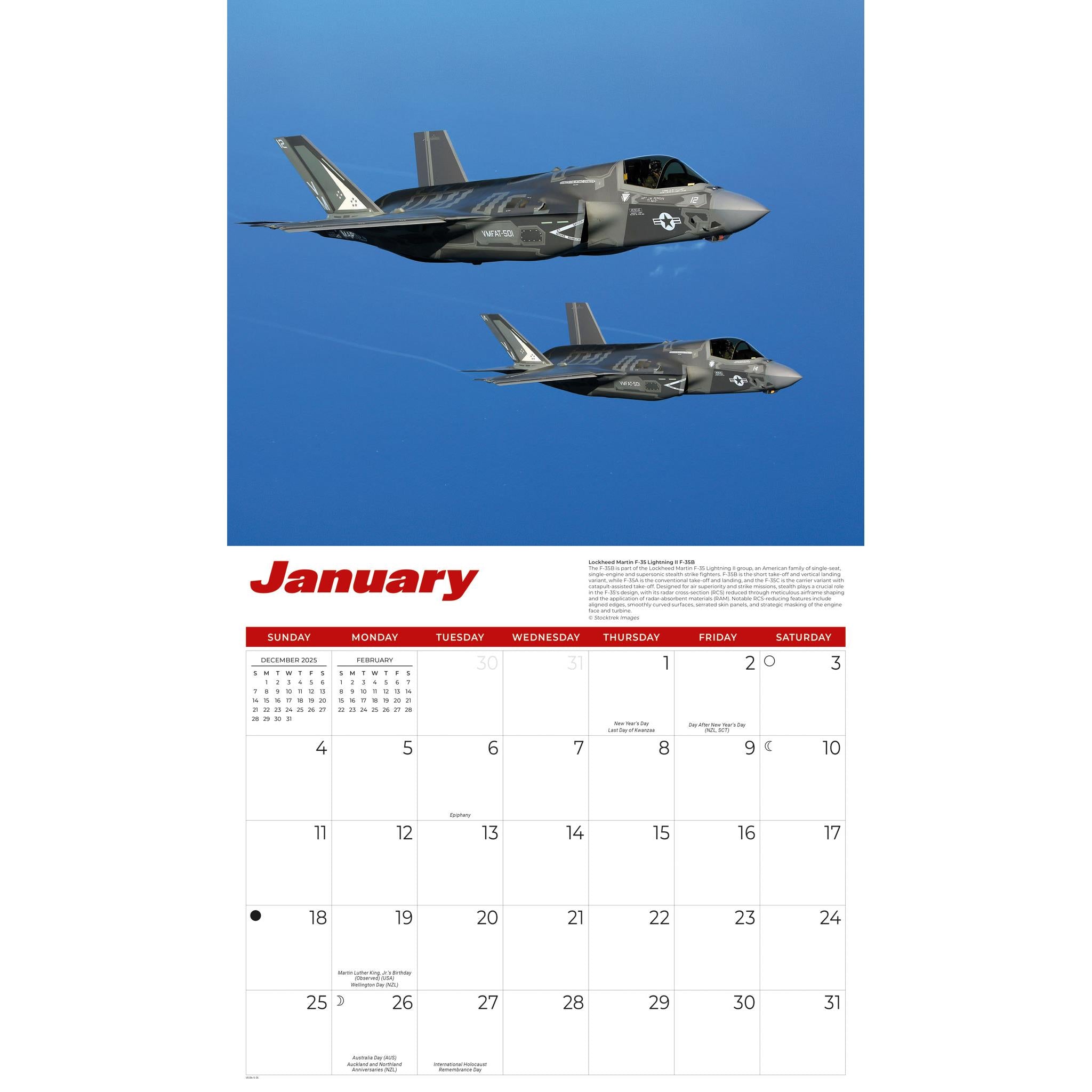 Jets 2026 Wall Calendar