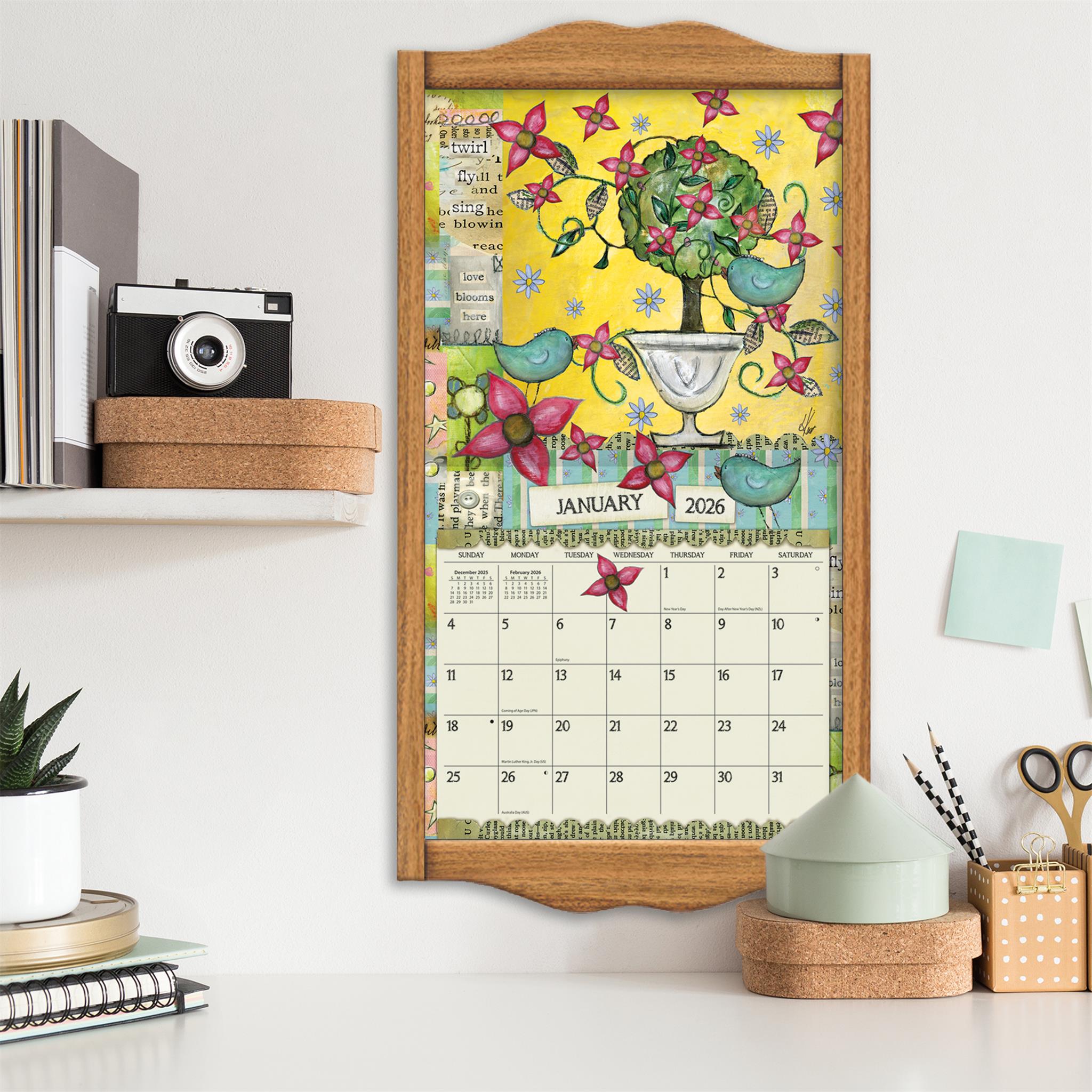 Calendrier mural de luxe Color My World 2026