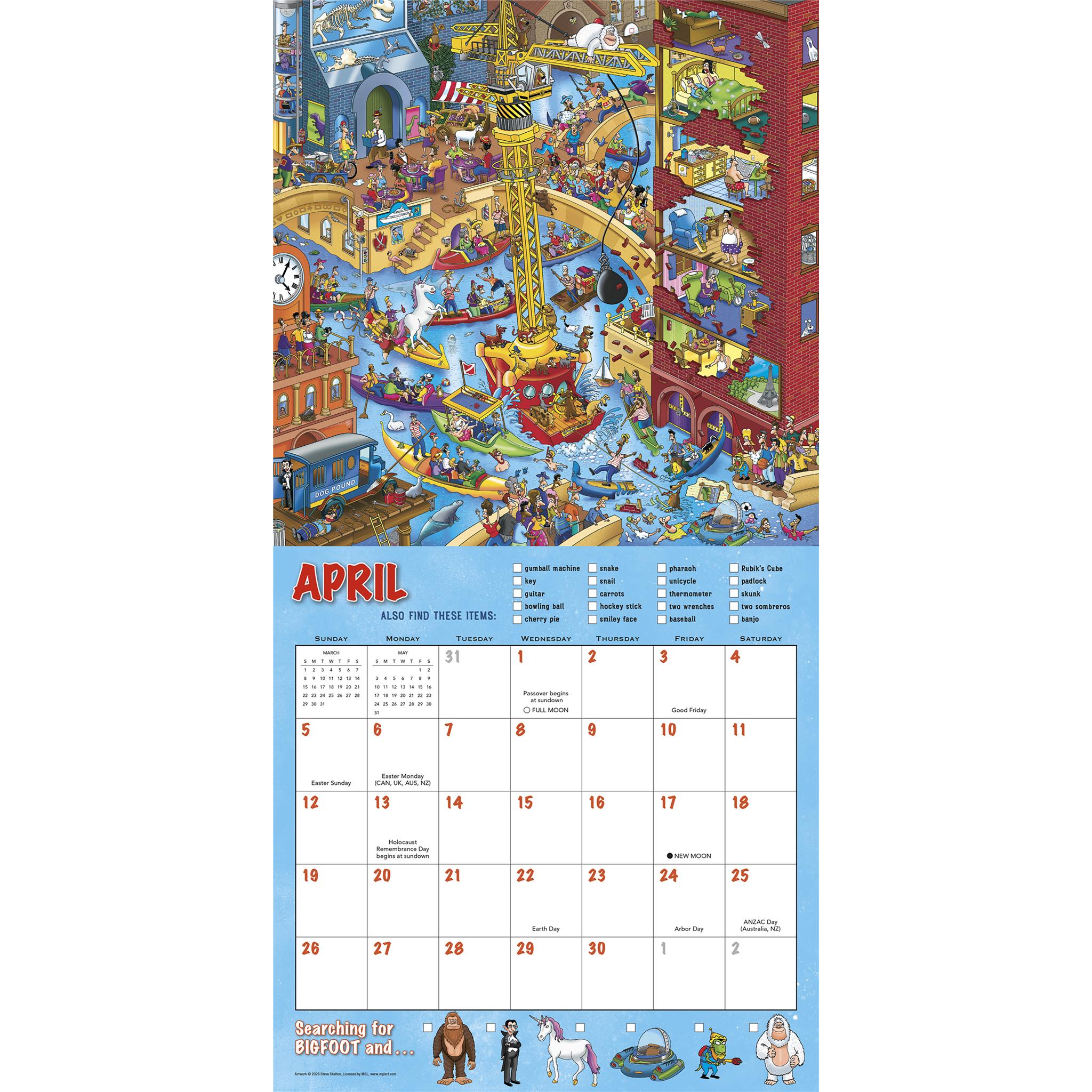 Searching For Bigfoot And His Other Hidden Friends 2026 Wall Calendar