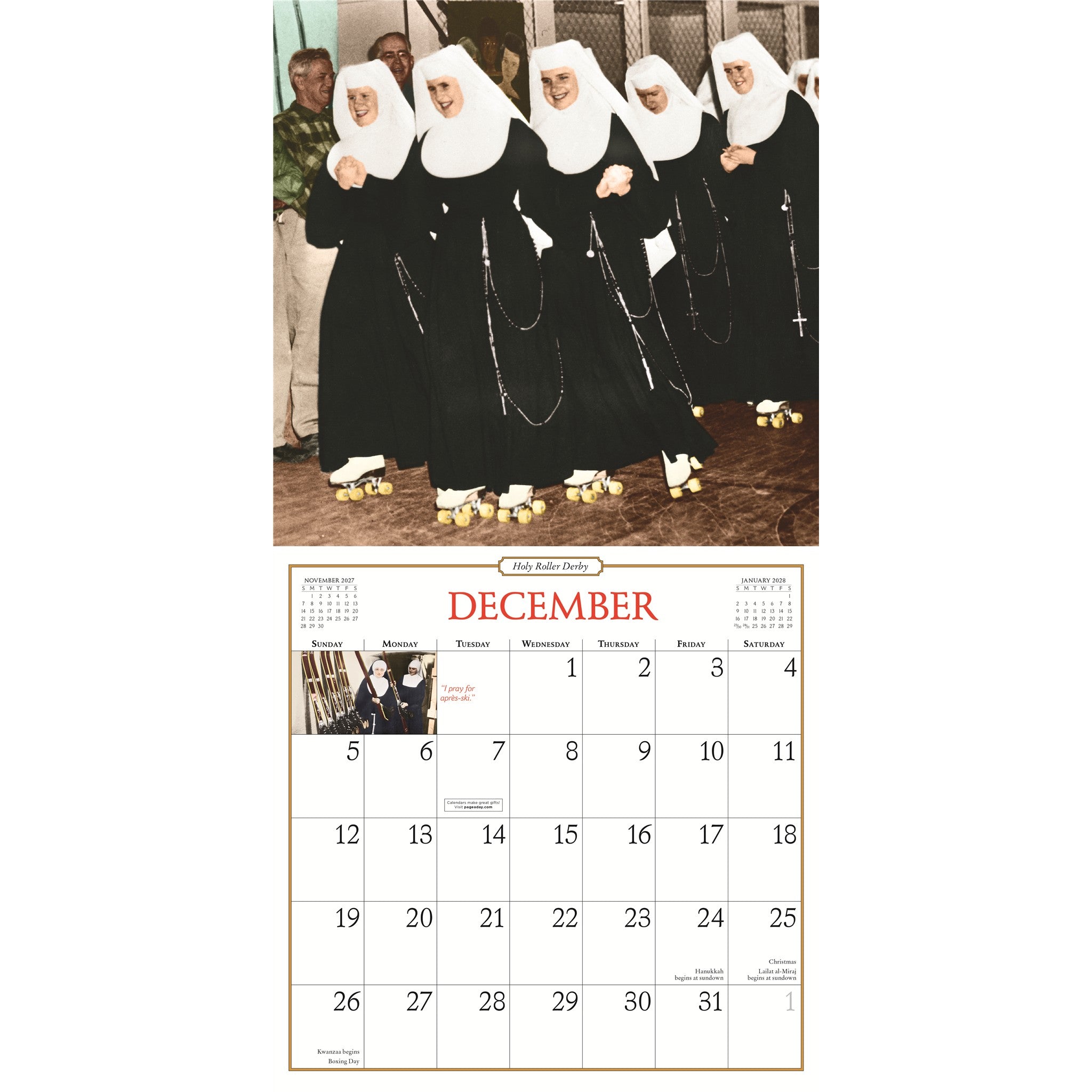 Nuns Having Fun 2027 Wall Calendar