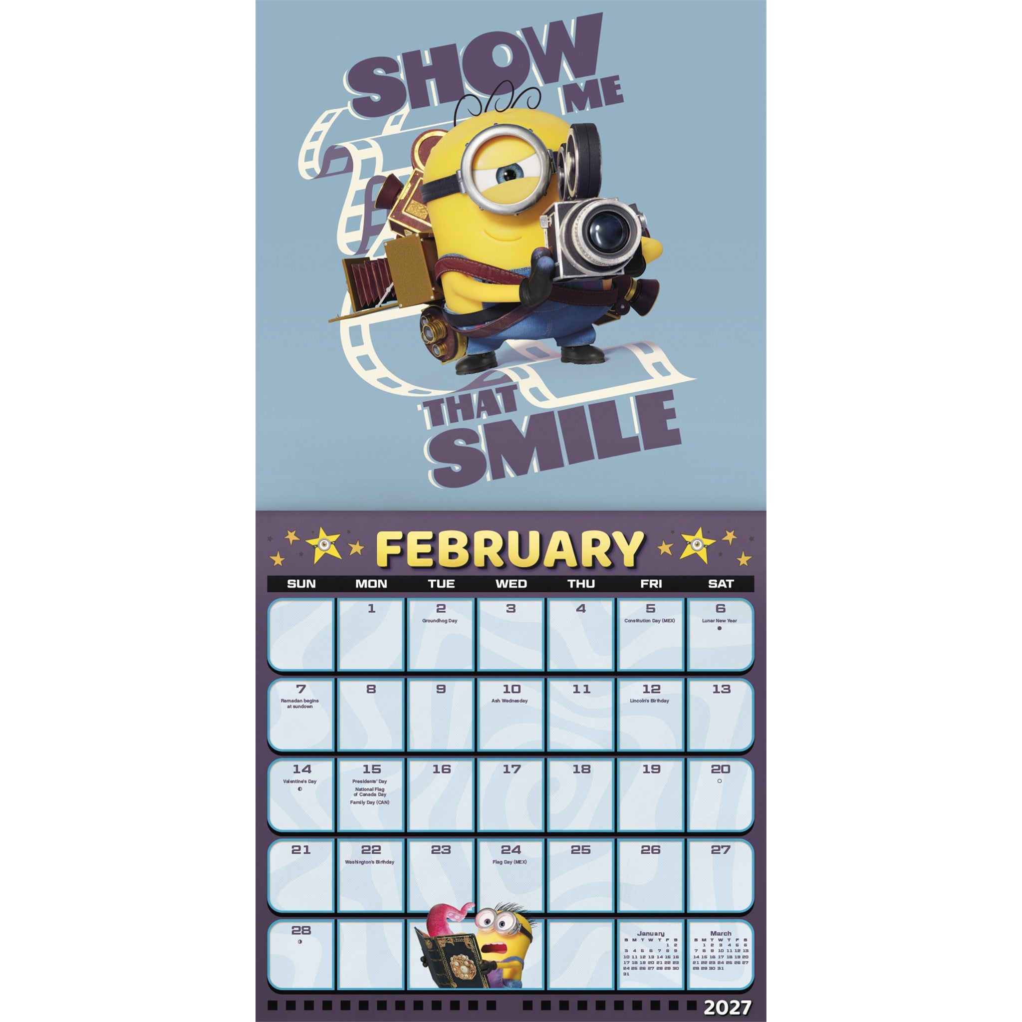 Minions and Monsters 2027 Wall Calendar