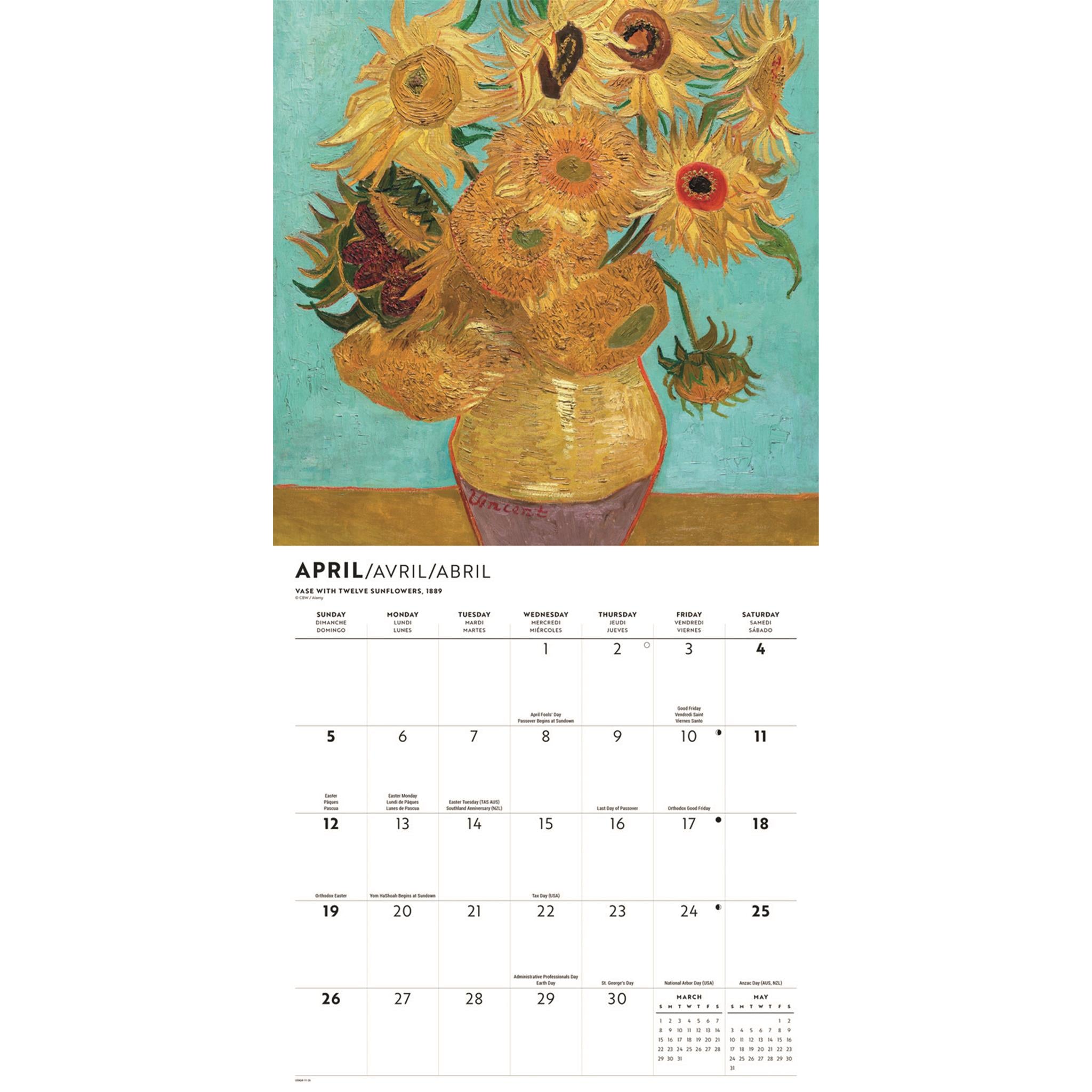 Calendrier mural Van Gogh 2026
