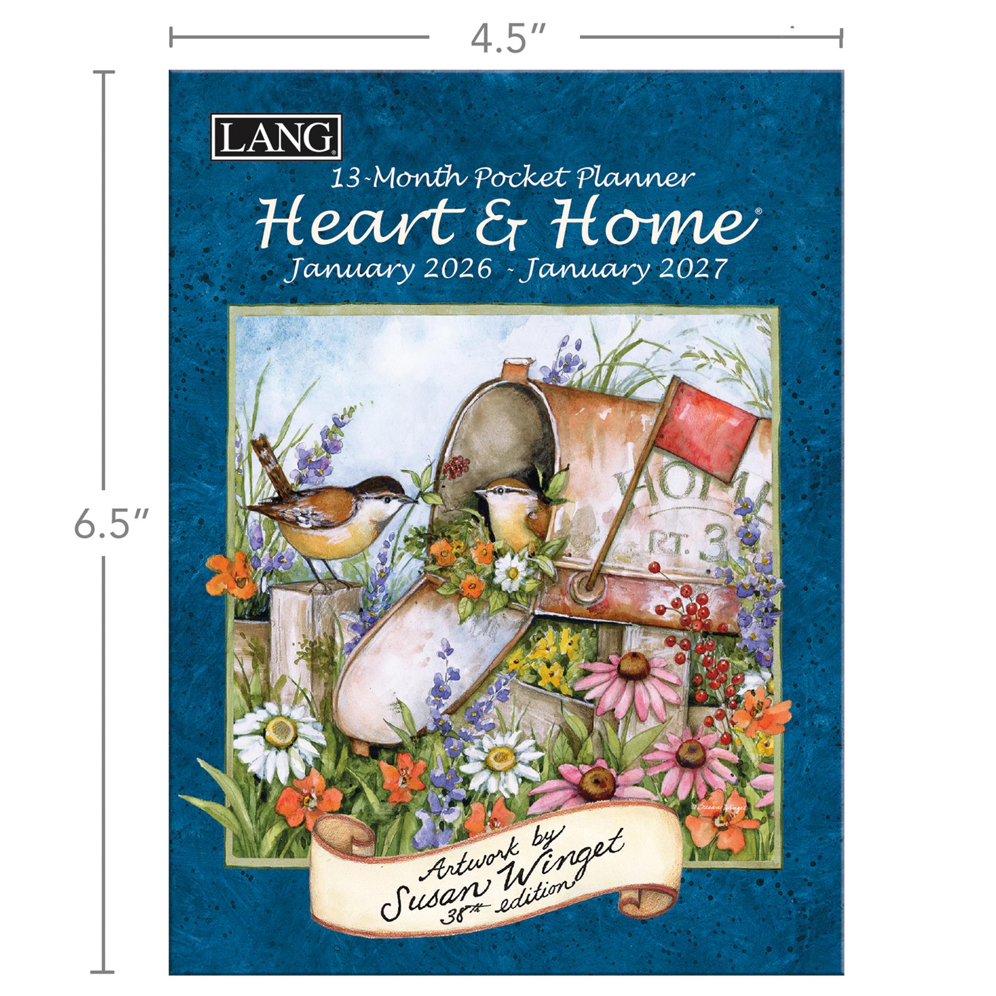 Agenda de poche mensuel Heart And Home 2026