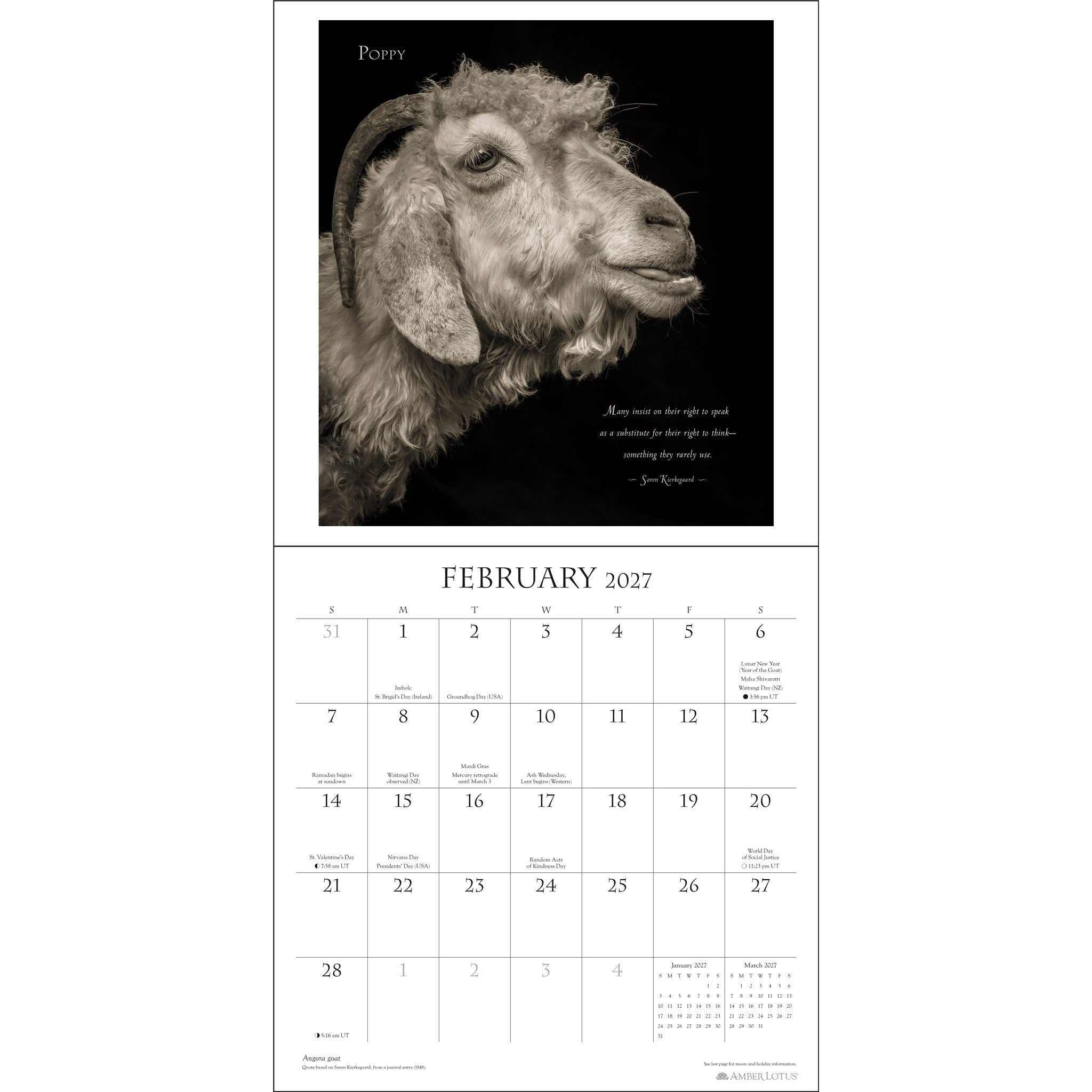 Calendrier mural I Am Goat 2027