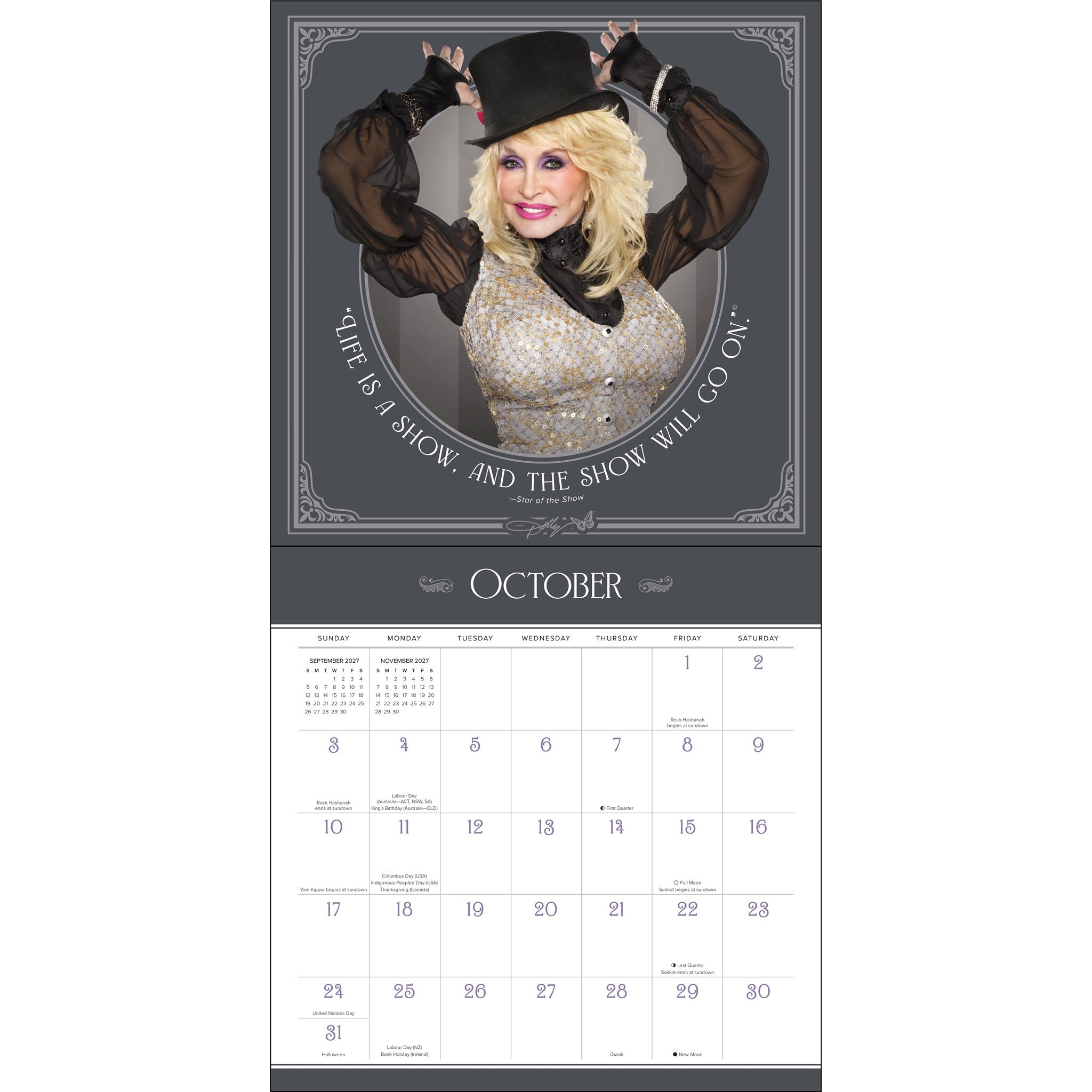 Calendrier mural Dolly Parton 2027