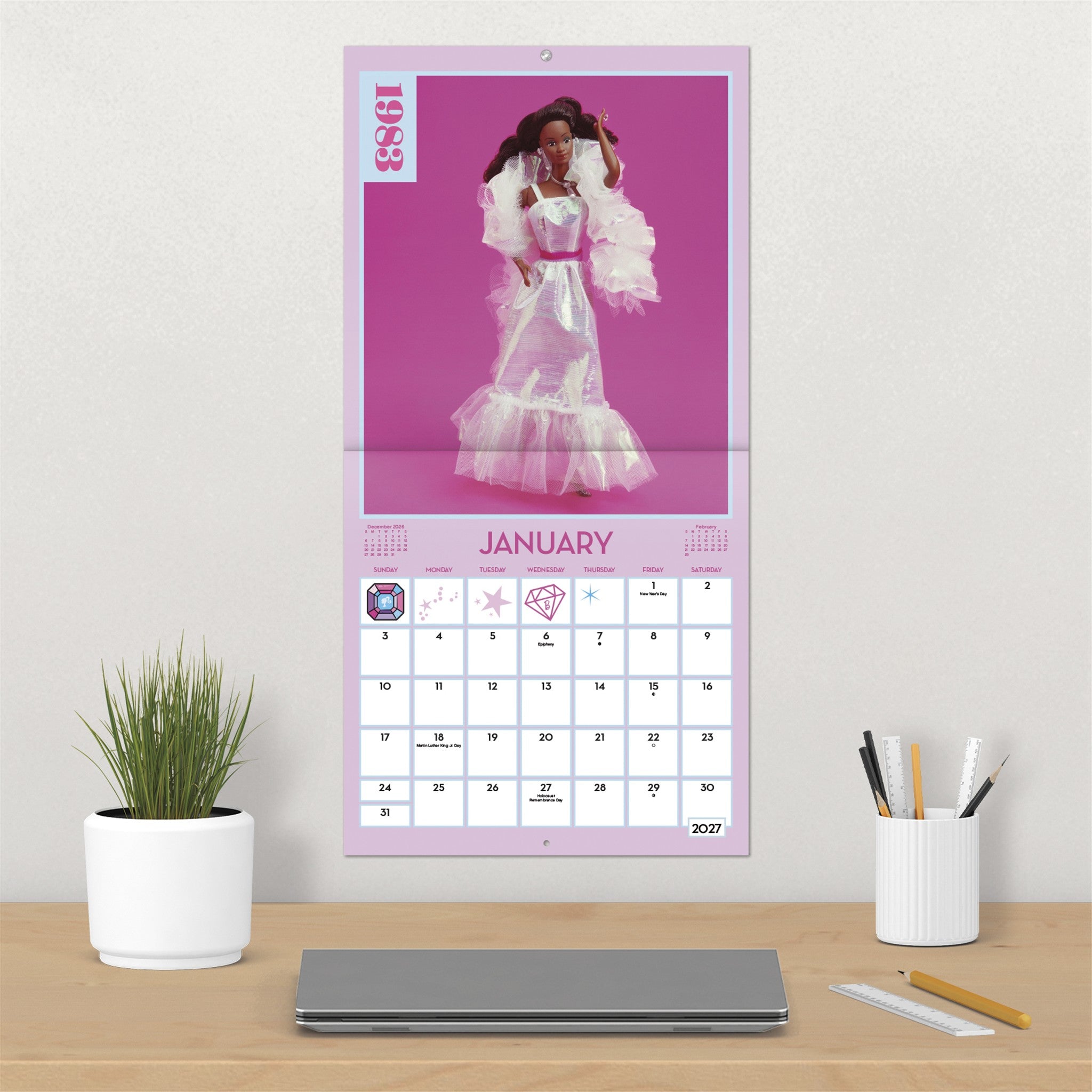 Barbie Vintage Dolls 2027 Wall Calendar