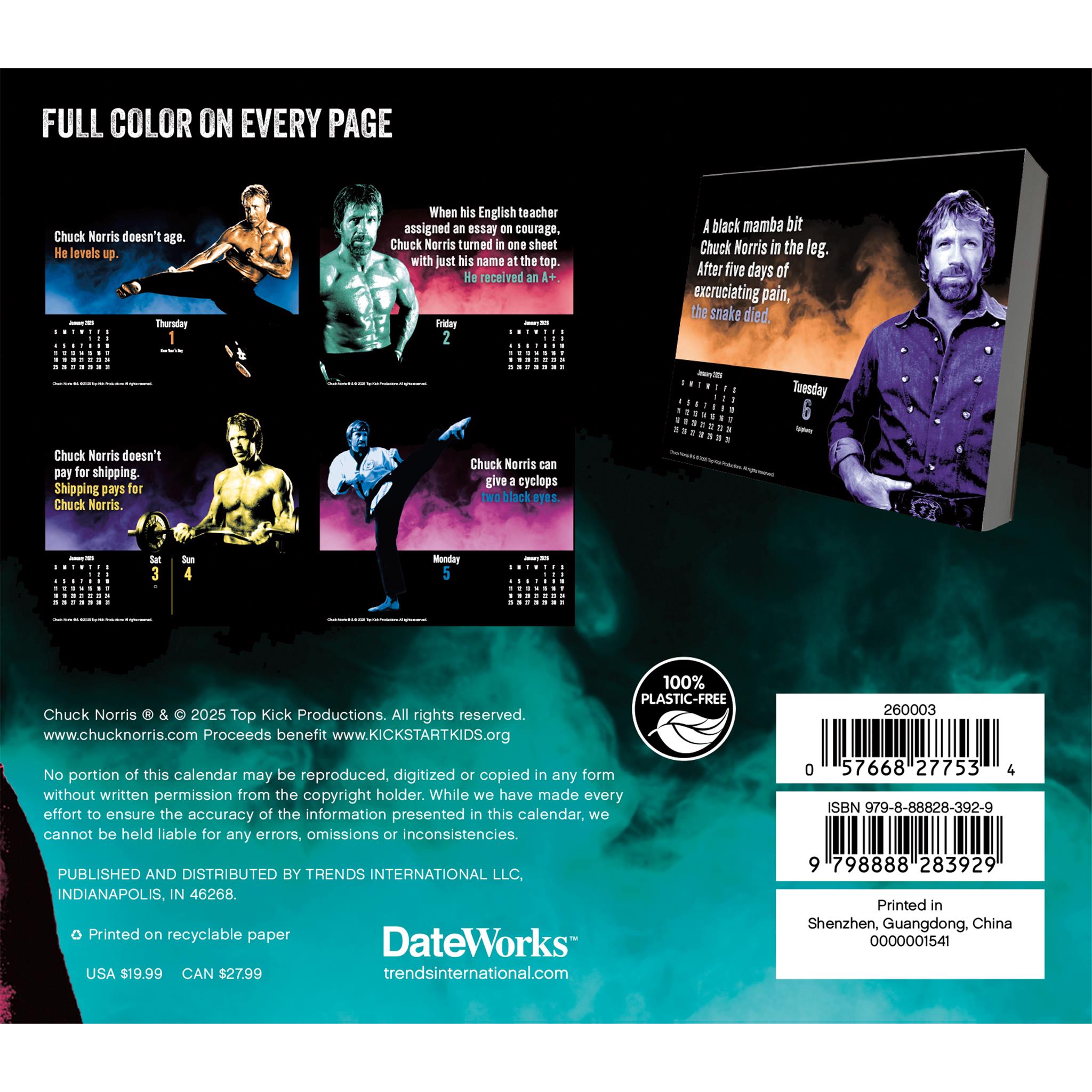 Calendrier Chuck Norris 2026