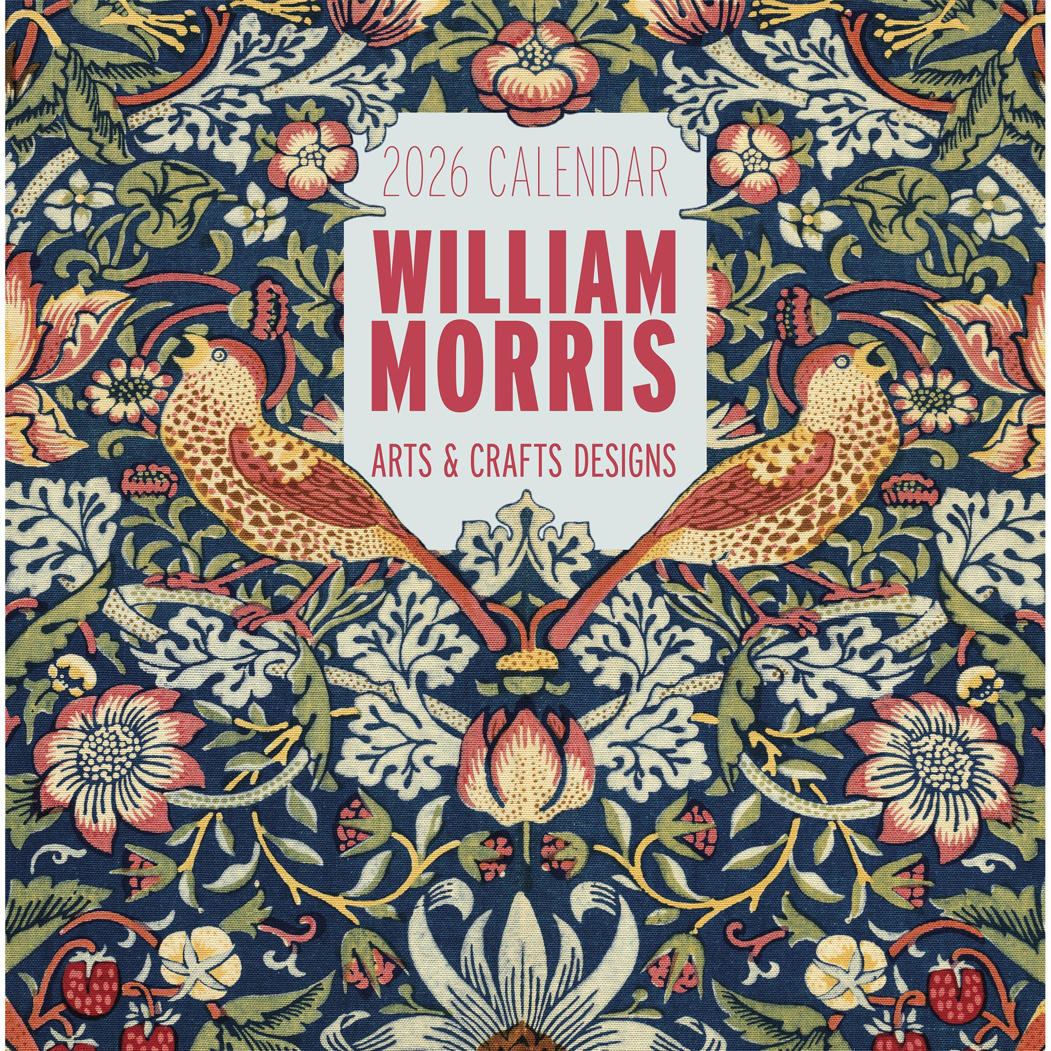 Calendrier mural William Morris Arts &amp; Crafts Designs 2026