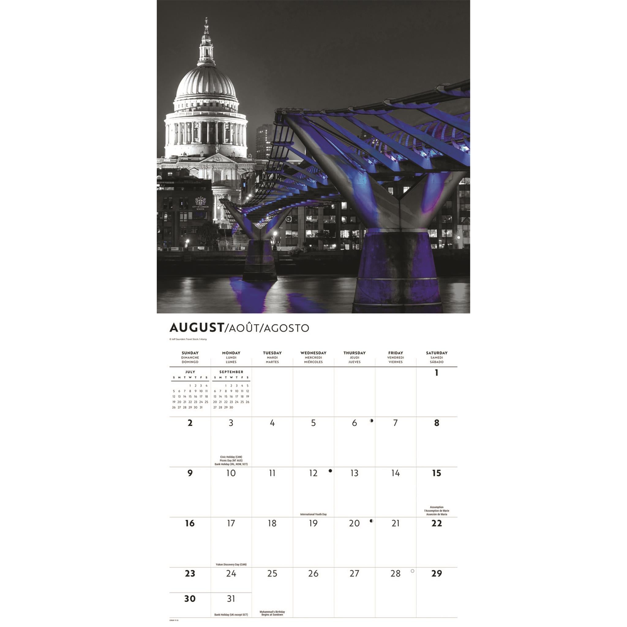 London Lux 2026 Wall Calendar
