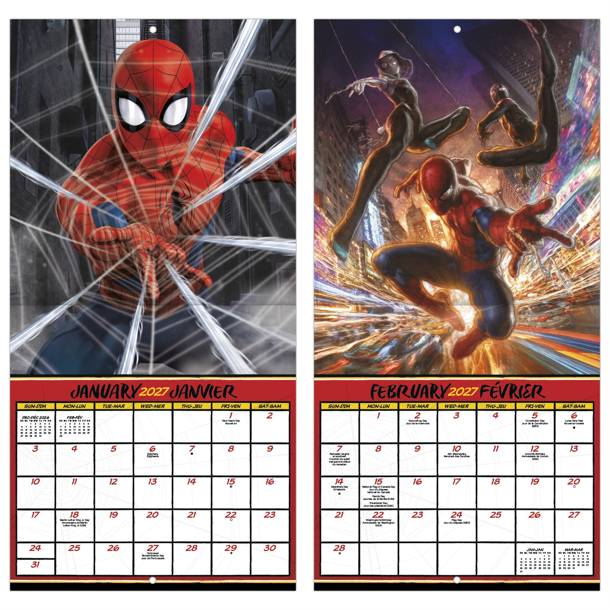 Mini-calendrier Spider-Man 2027