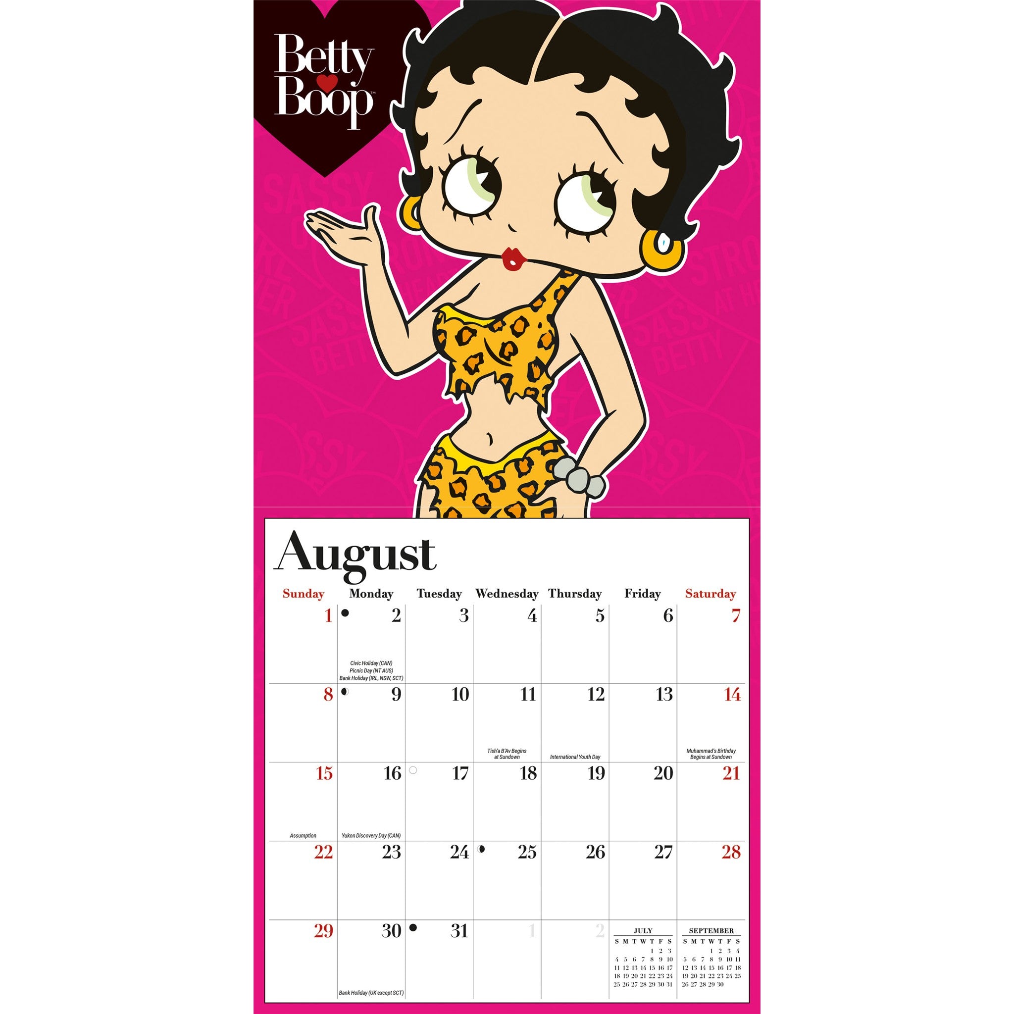 Betty Boop 2027 Mini Calendar