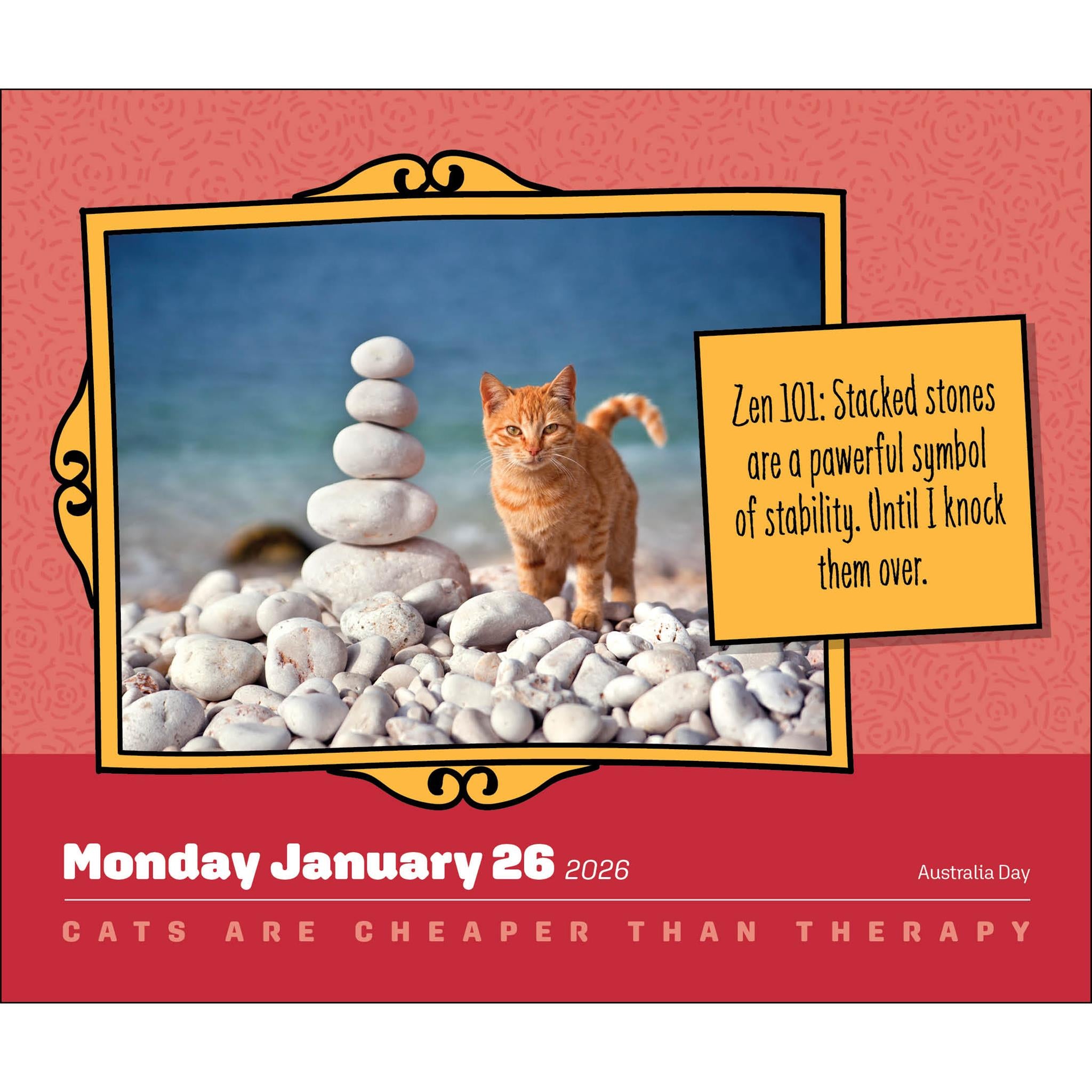 Cats Are Cheaper Than Therapy 2026 Box Calendar - Online Only