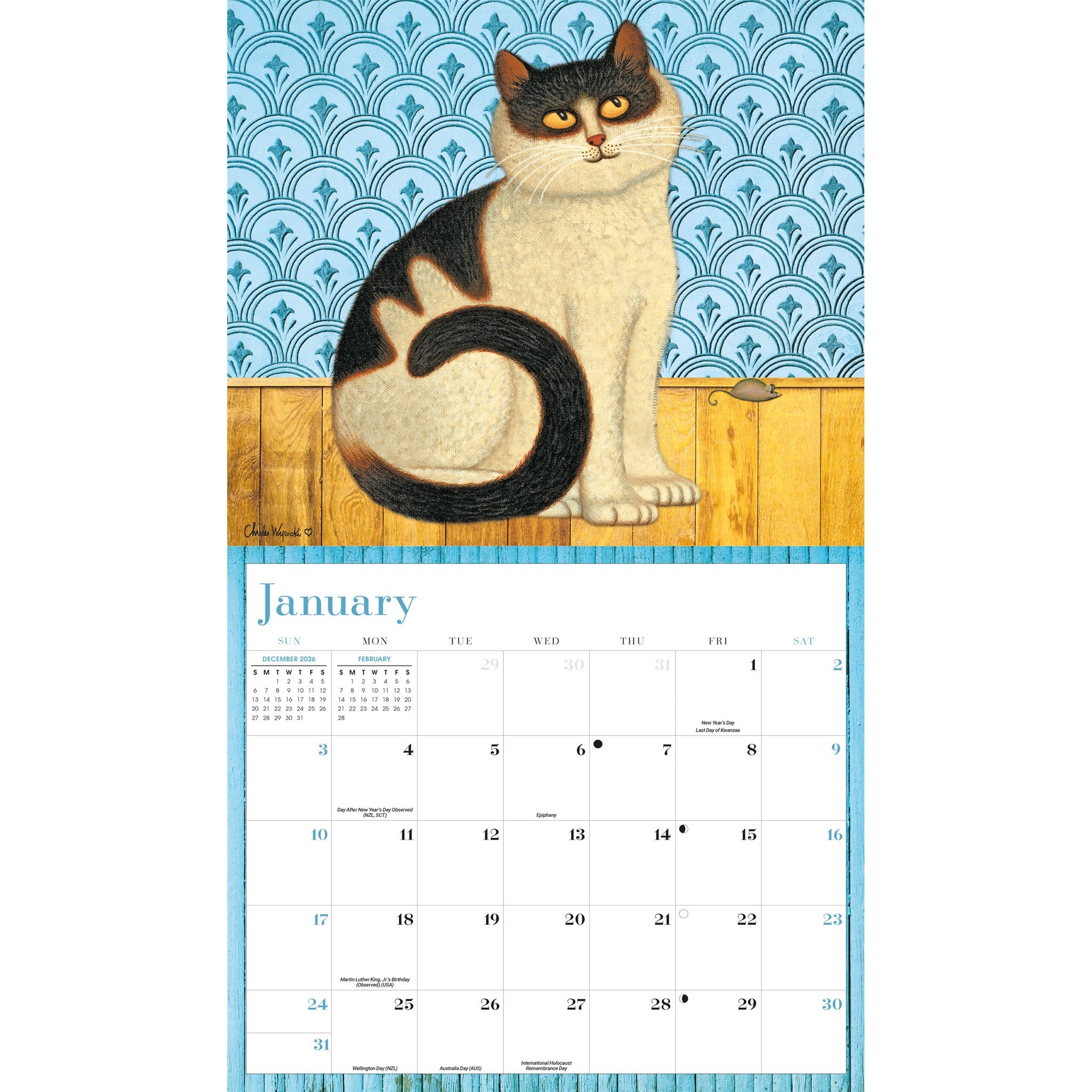 Charles Wysocki Cat Tales Deluxe 2027 Wall Calendar