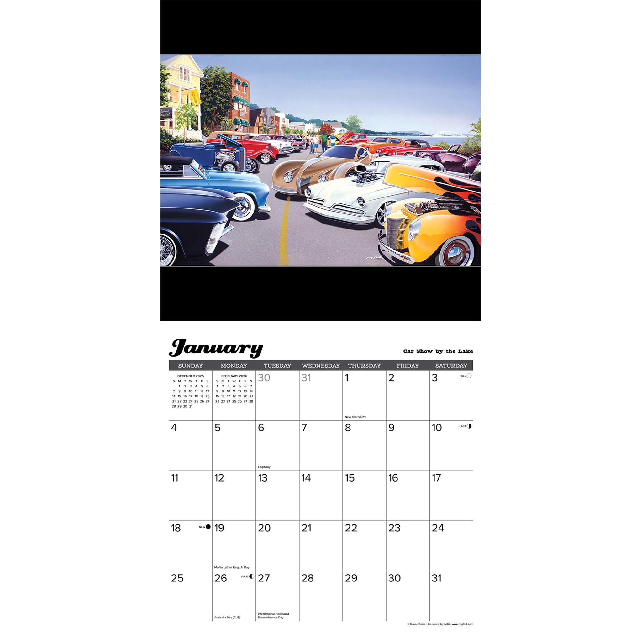 Calendrier mural Cruisin And Chrome Classic 2026