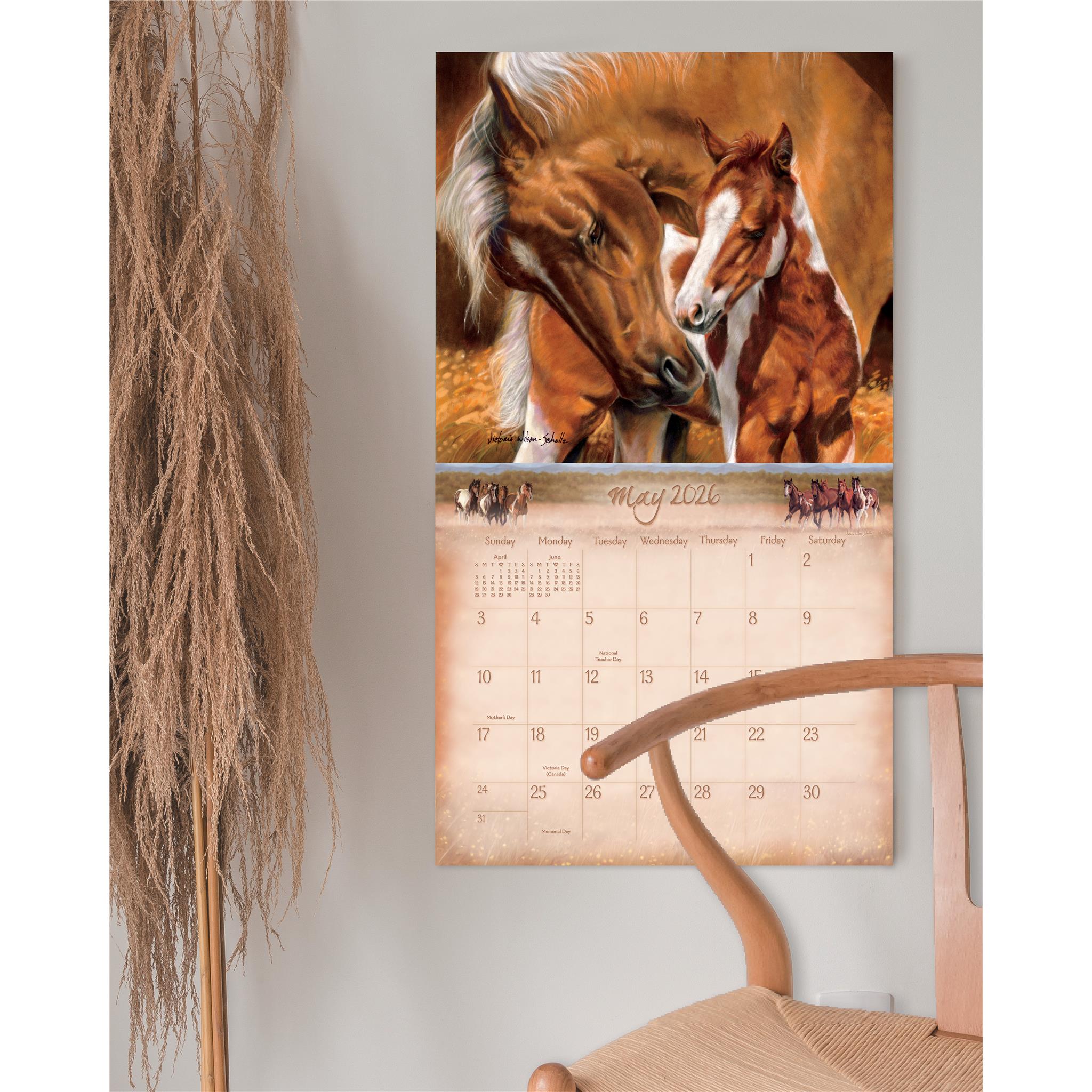 Horses 2026 Deluxe Wall Calendar