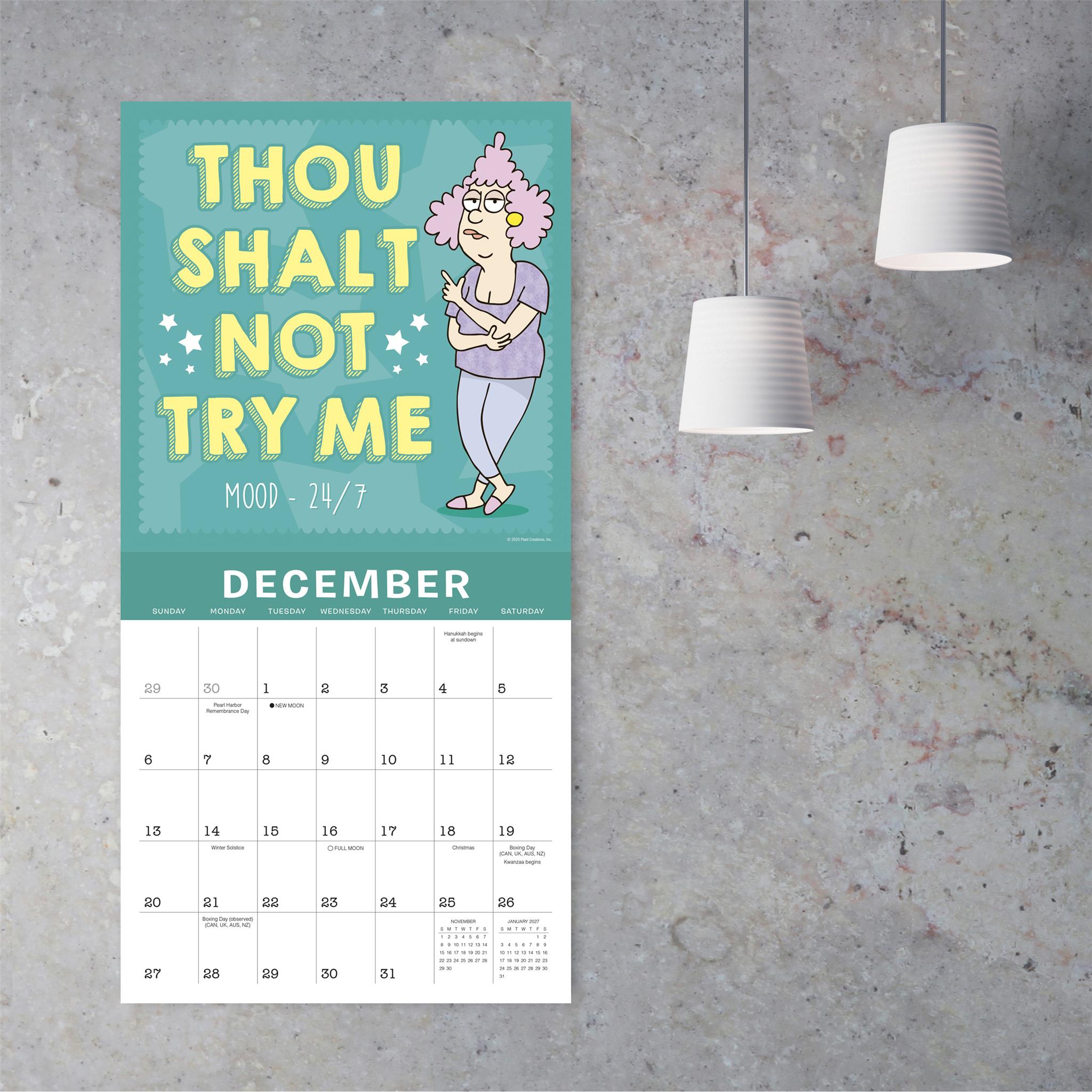 Calendrier mural Aunty Acid 2026 - Disponible uniquement en ligne