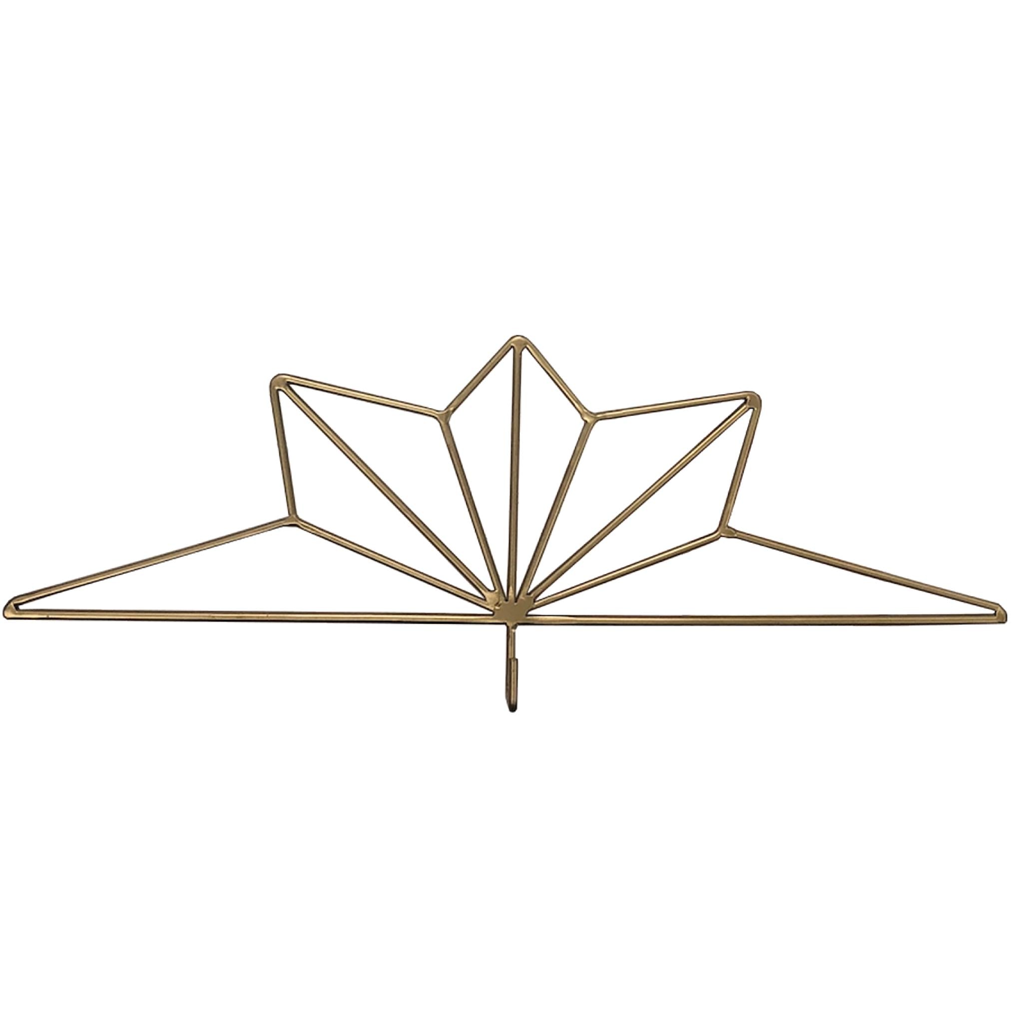 Cintre calendrier en fer forgé doré à motif géométrique